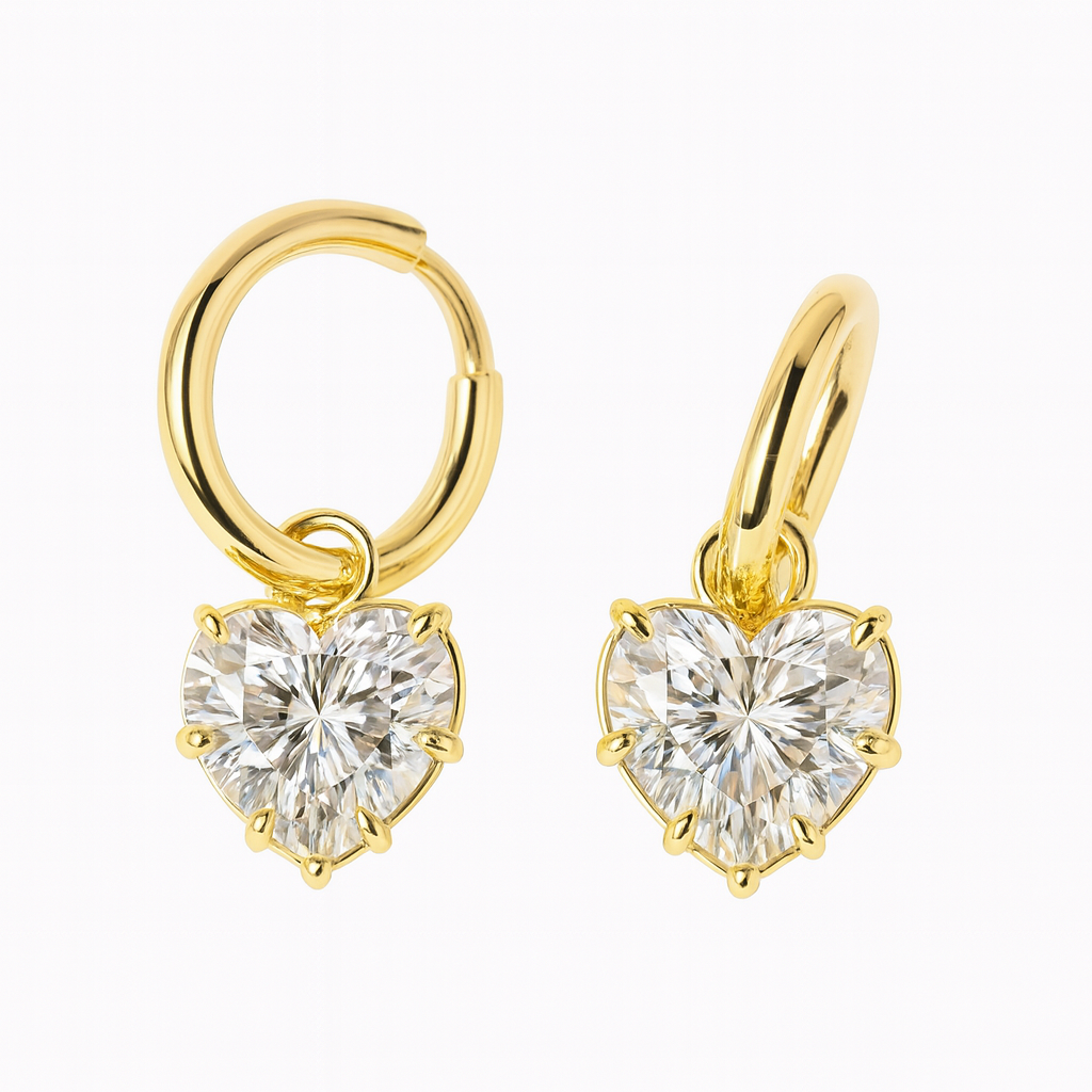 Heart Glow · 2ct Heart Cut Lab Grown Diamond Dual-Wear Earrings | Z-HL-E5246