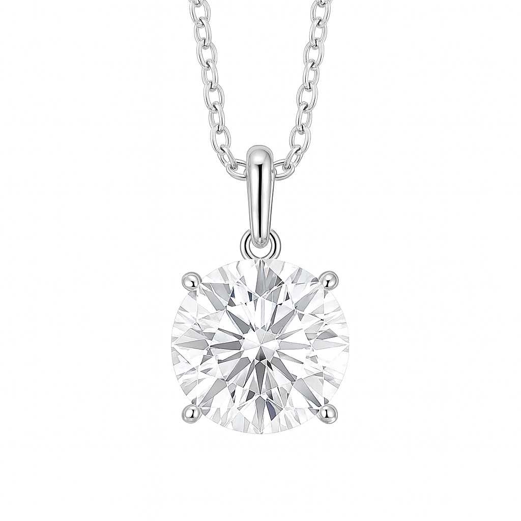 Pure Brilliance · 1ct Round Cut Lab Grown Diamond Necklace | Z-D-P4909