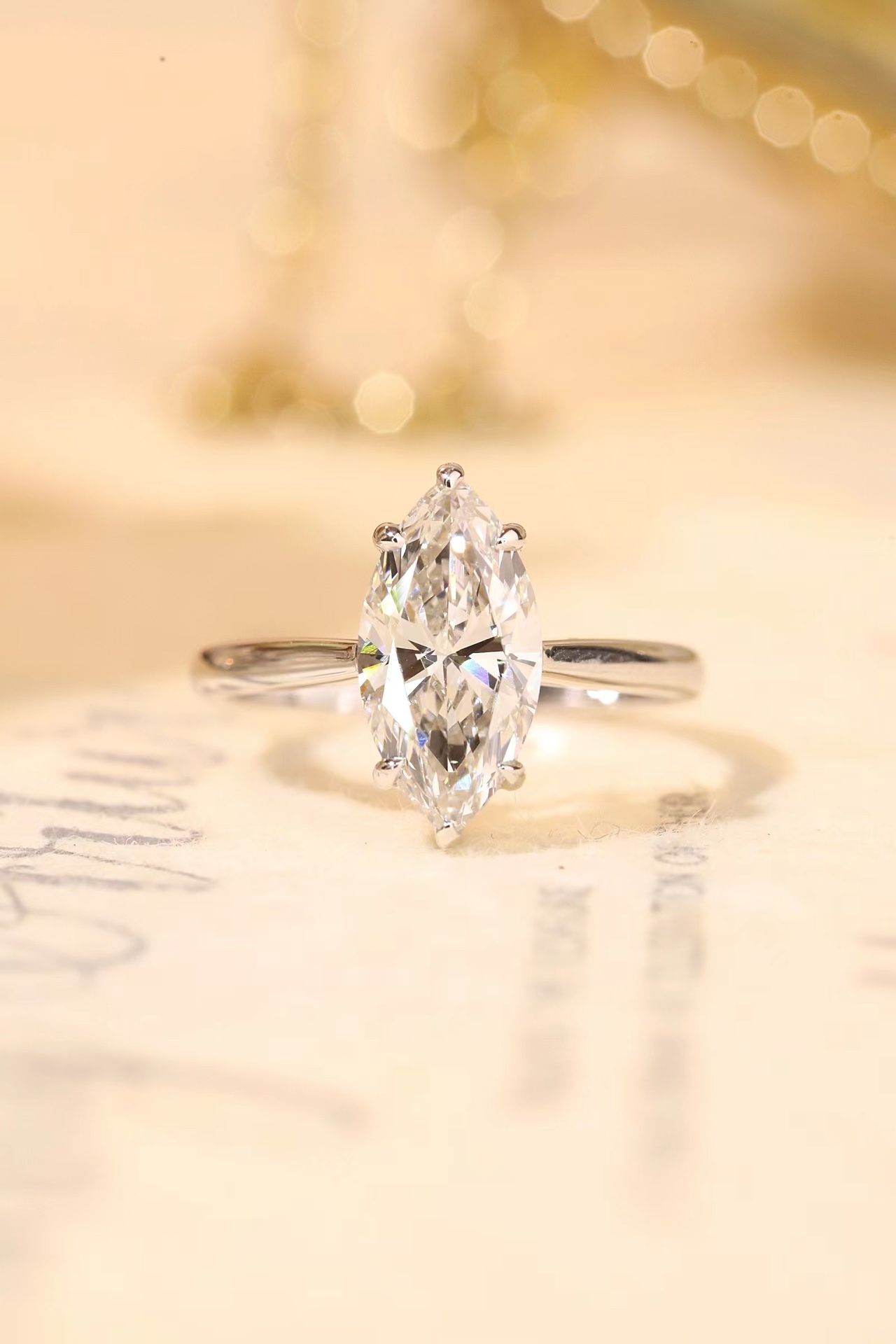 Classic Marquise · 2ct Lab Grown Marquise Cut Diamond Six-Prong Ring | Z-HL-R5245