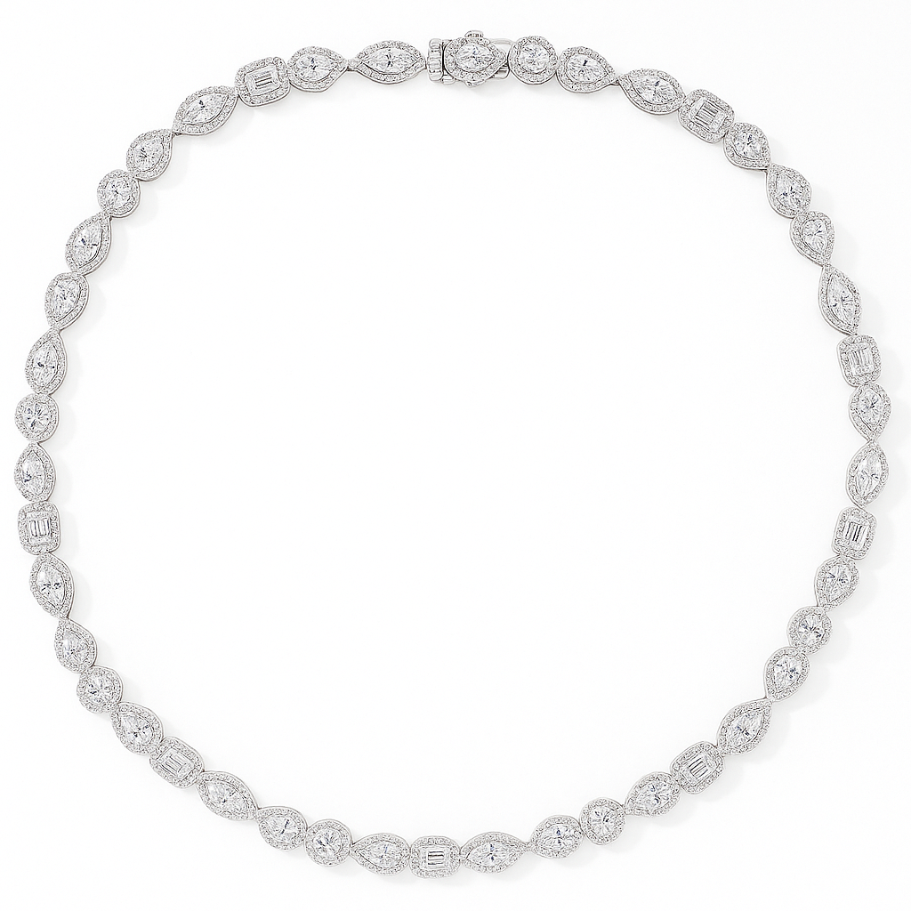 Eternal Glory · 14ct Full Pavé Lab Grown Diamond Necklace | HL-N1735 