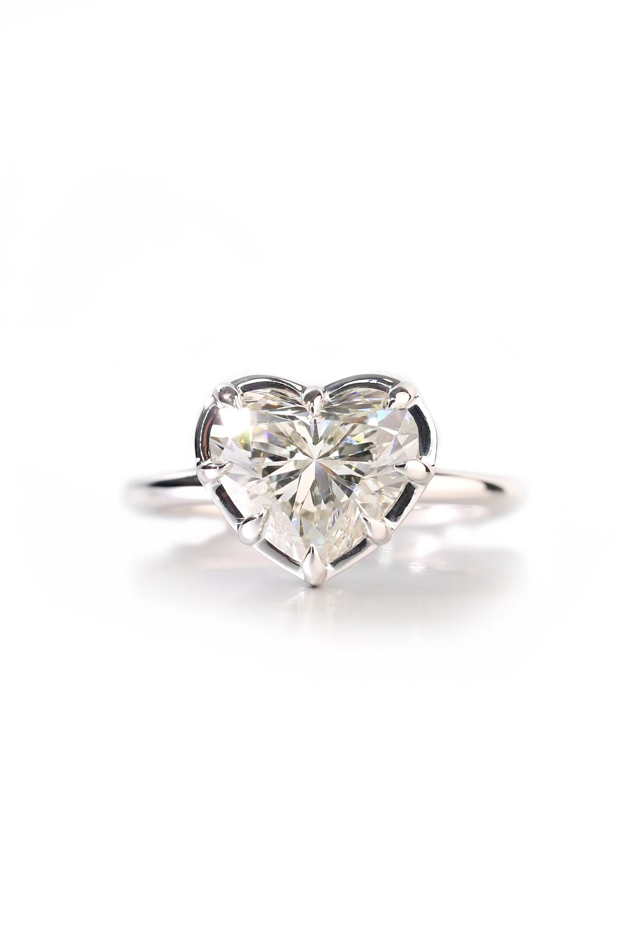 Pure Love · 8-Prong Heart Cut 3ct Lab Grown Diamond Ring | Z-HL-R5246-2 