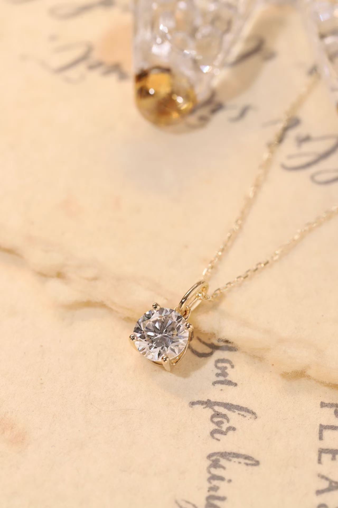 Pure Brilliance · 1ct Round Cut Lab Grown Diamond Necklace | Z-D-P4909