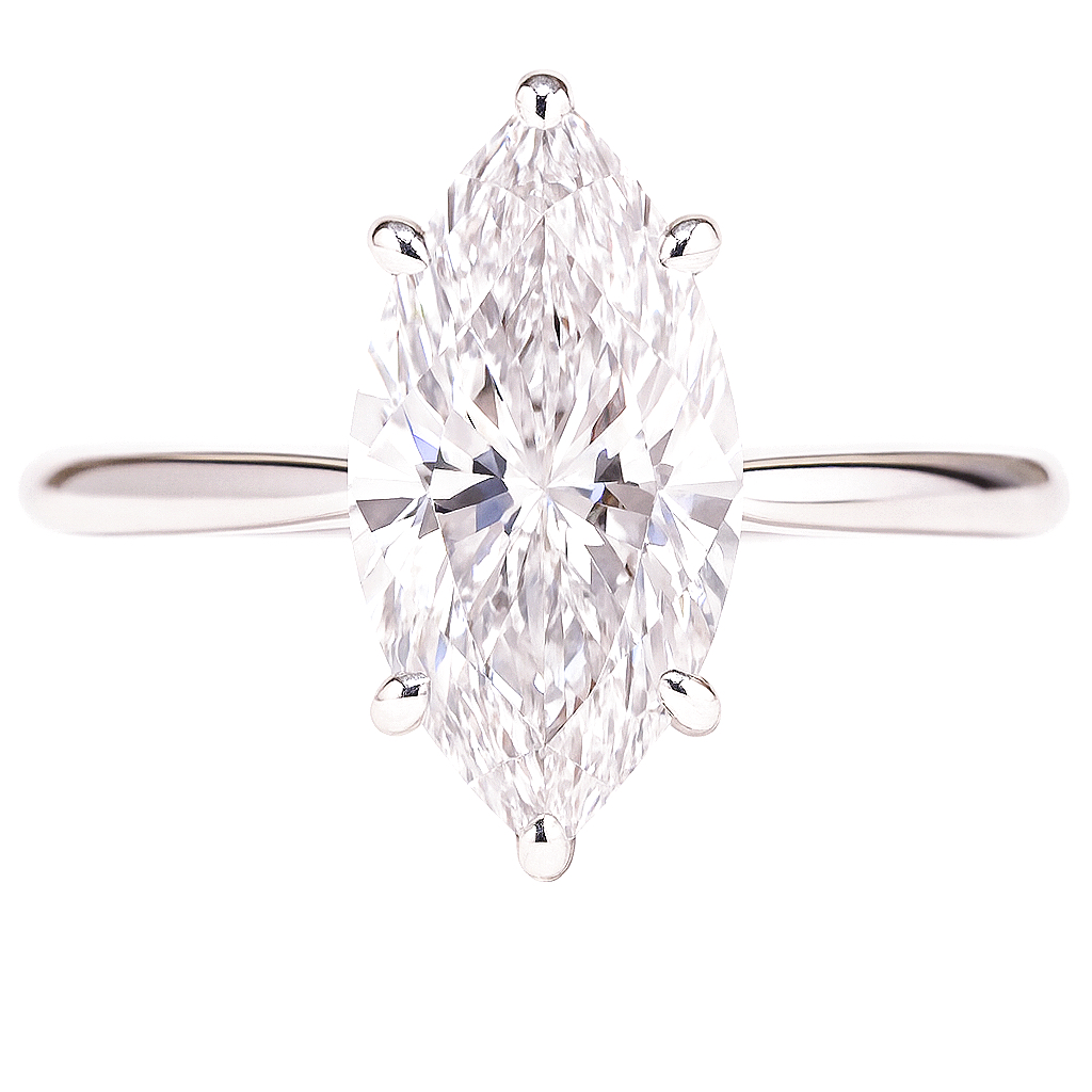 Classic Marquise · 2ct Lab Grown Marquise Cut Diamond Six-Prong Ring | Z-HL-R5245