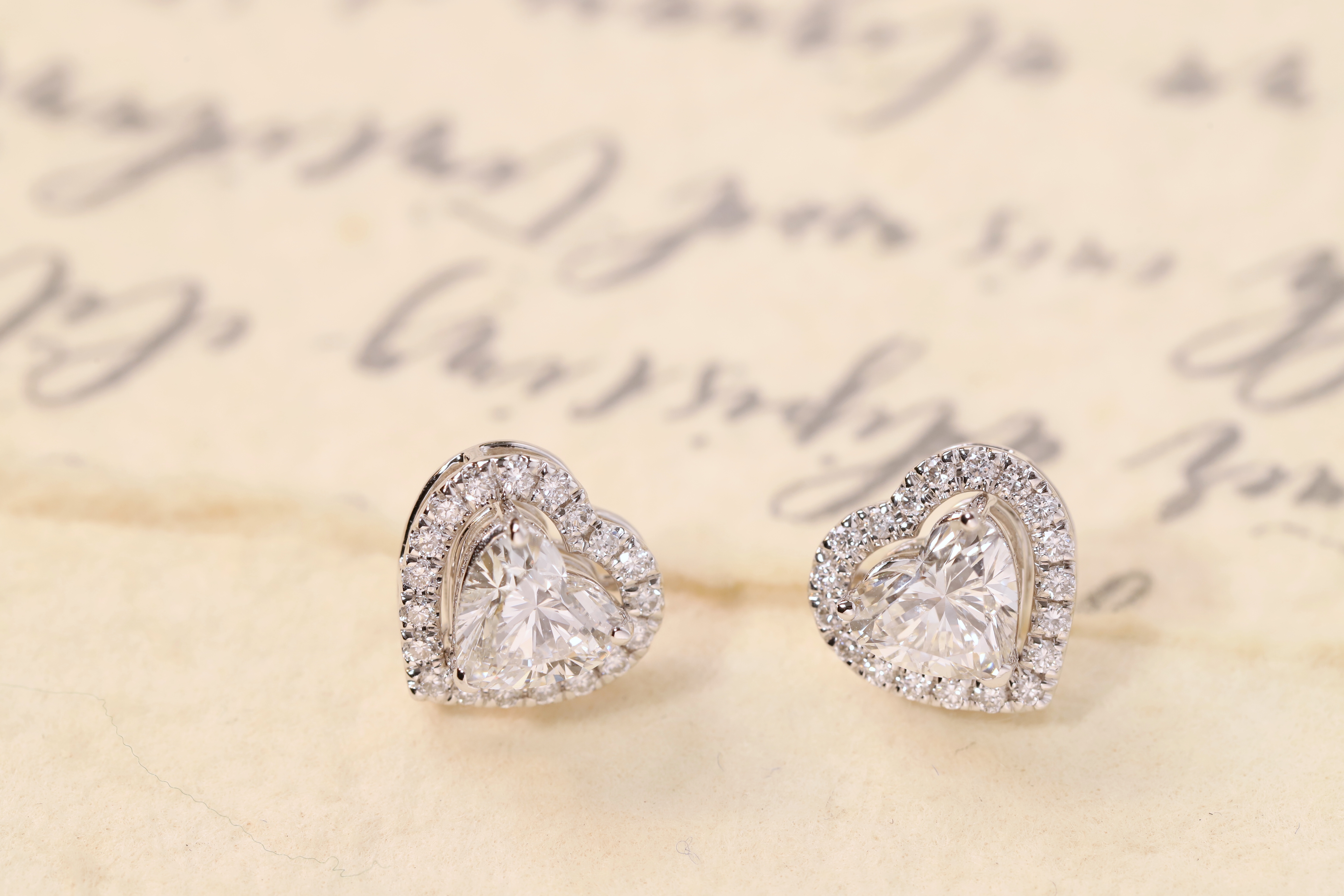 Romantic Versatility · 2.4ct Heart Cut Lab Grown Diamond Two-Way Earrings | D-E2004-1 