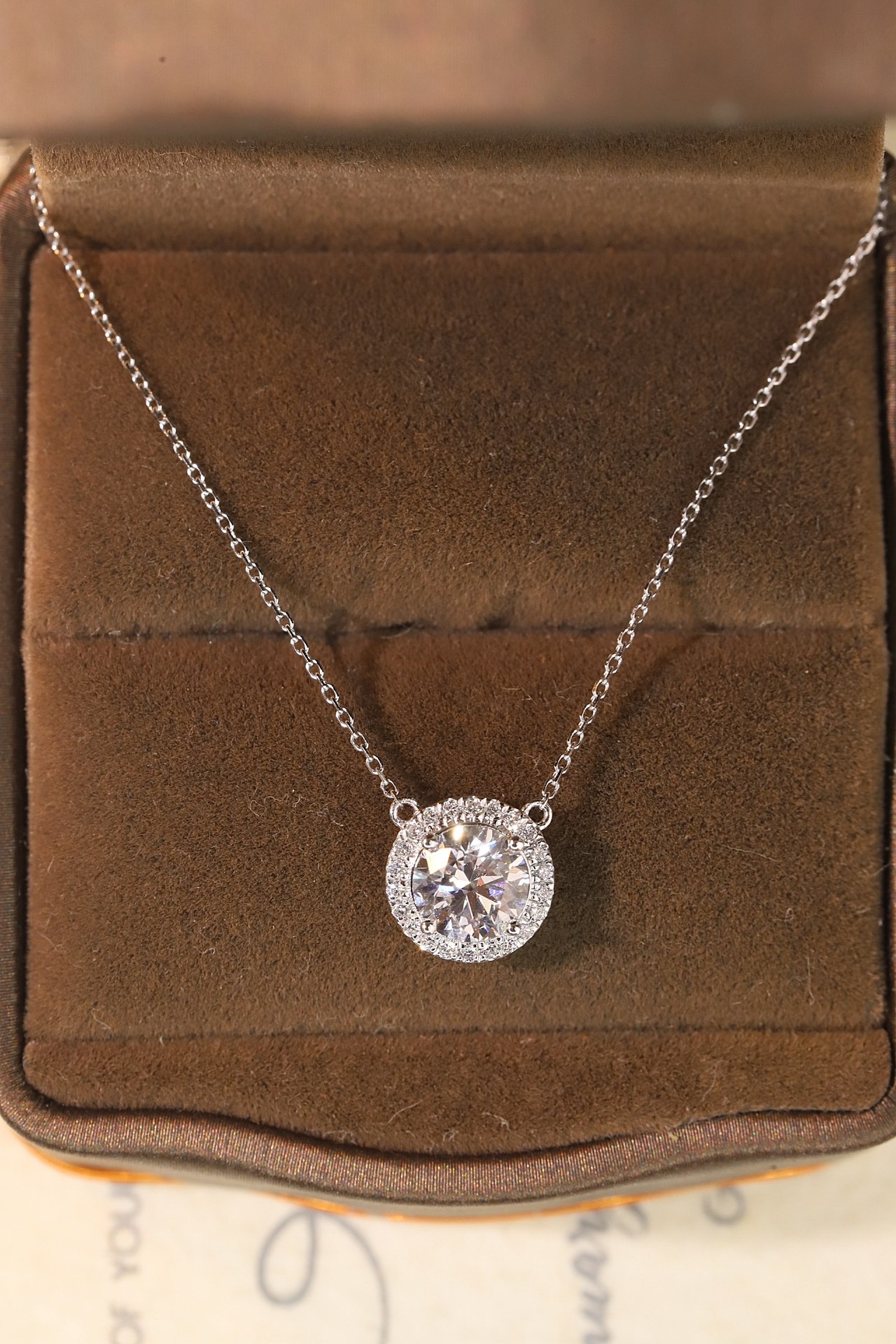 Radiant Halo · 1ct Lab Grown Diamond Pendant with 0.12ct Accent | Z-D-N5257-1 