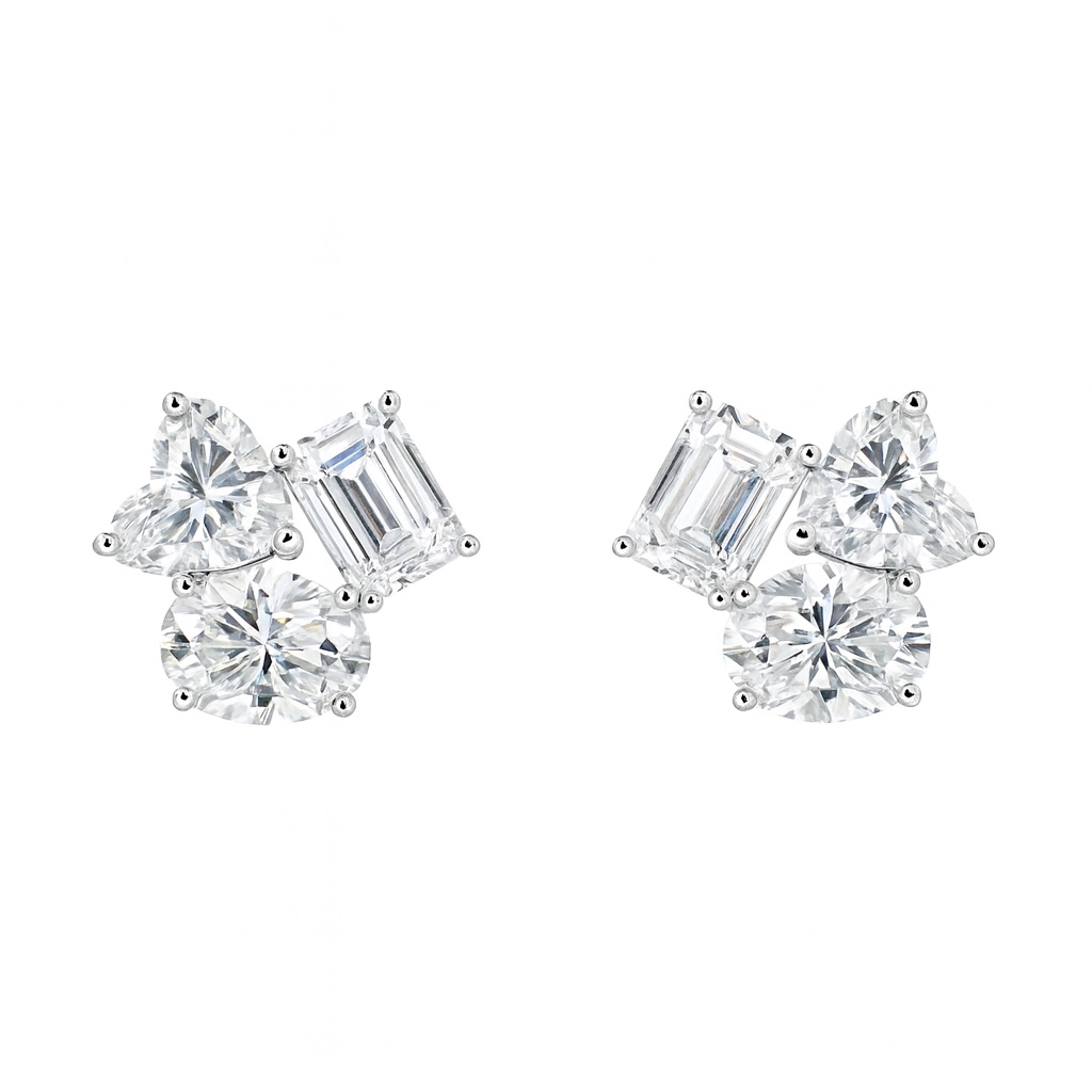 Trinity Brilliance · 3ct Lab Grown Diamond Trio Earrings | D-EL2375