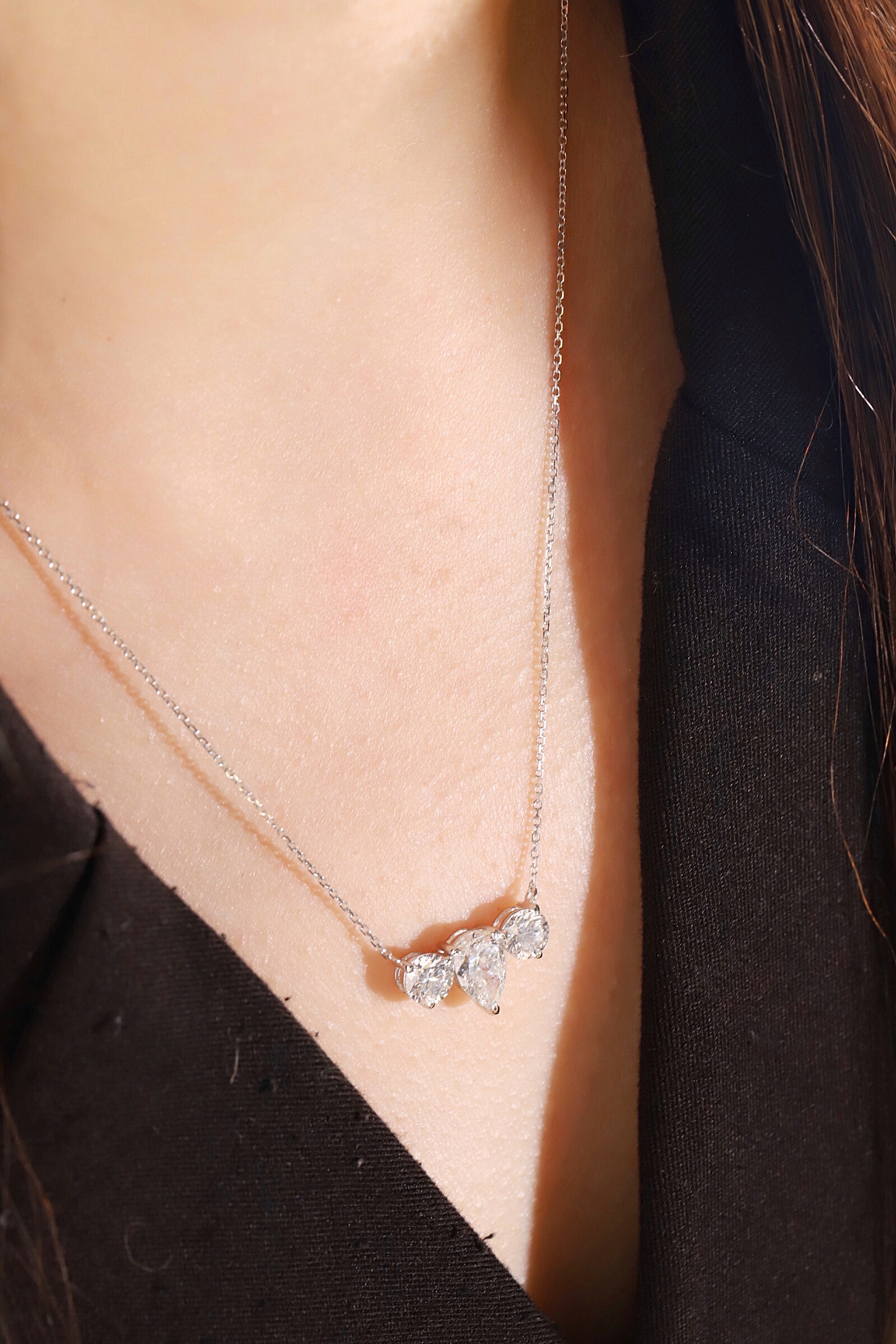 10k gold 2.05ct lab-grown diamond necklace HL-N1732