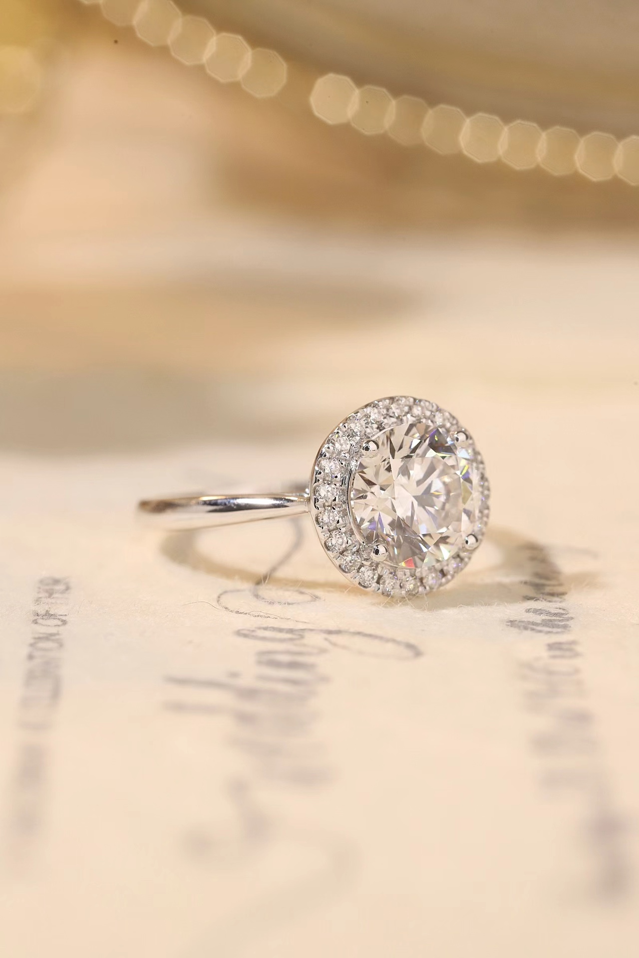 Halo Elegance · 2ct Lab Grown Diamond Ring with 0.20ct Accent Halo | Z-D-R5257