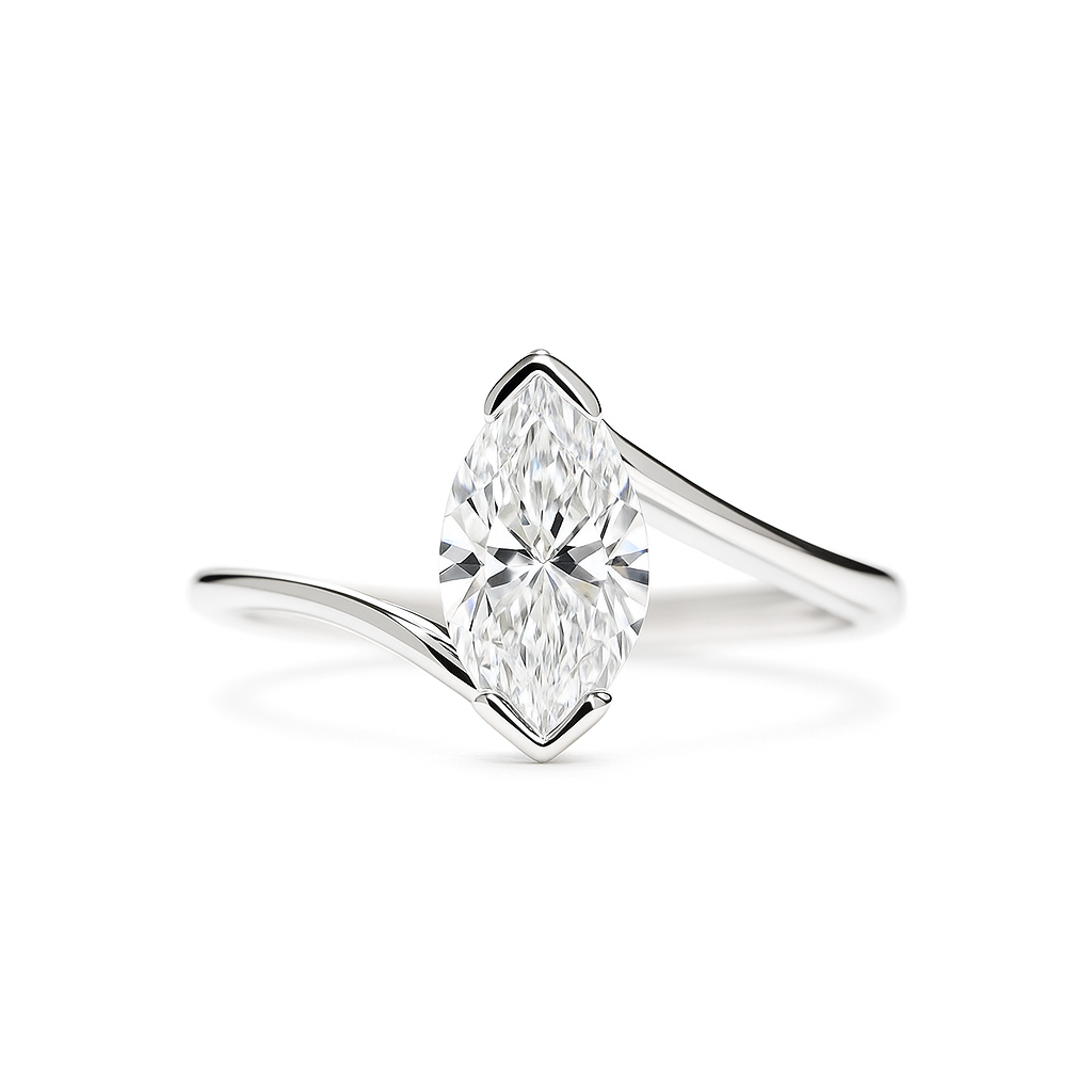  1ct Marquise Cut Floating Diamond Ring | Z-HL-R5258-1
