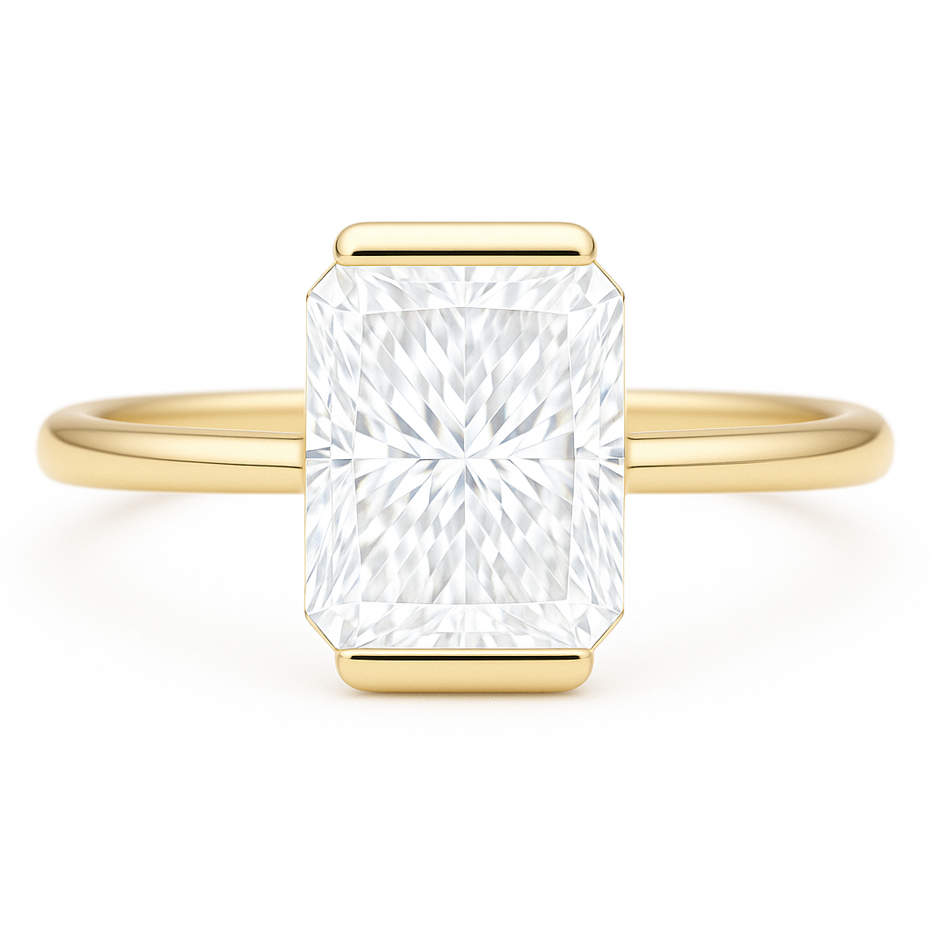 2ct Lab Grown Radiant Cut Diamond Floating Ring | Z-HL-R5261
