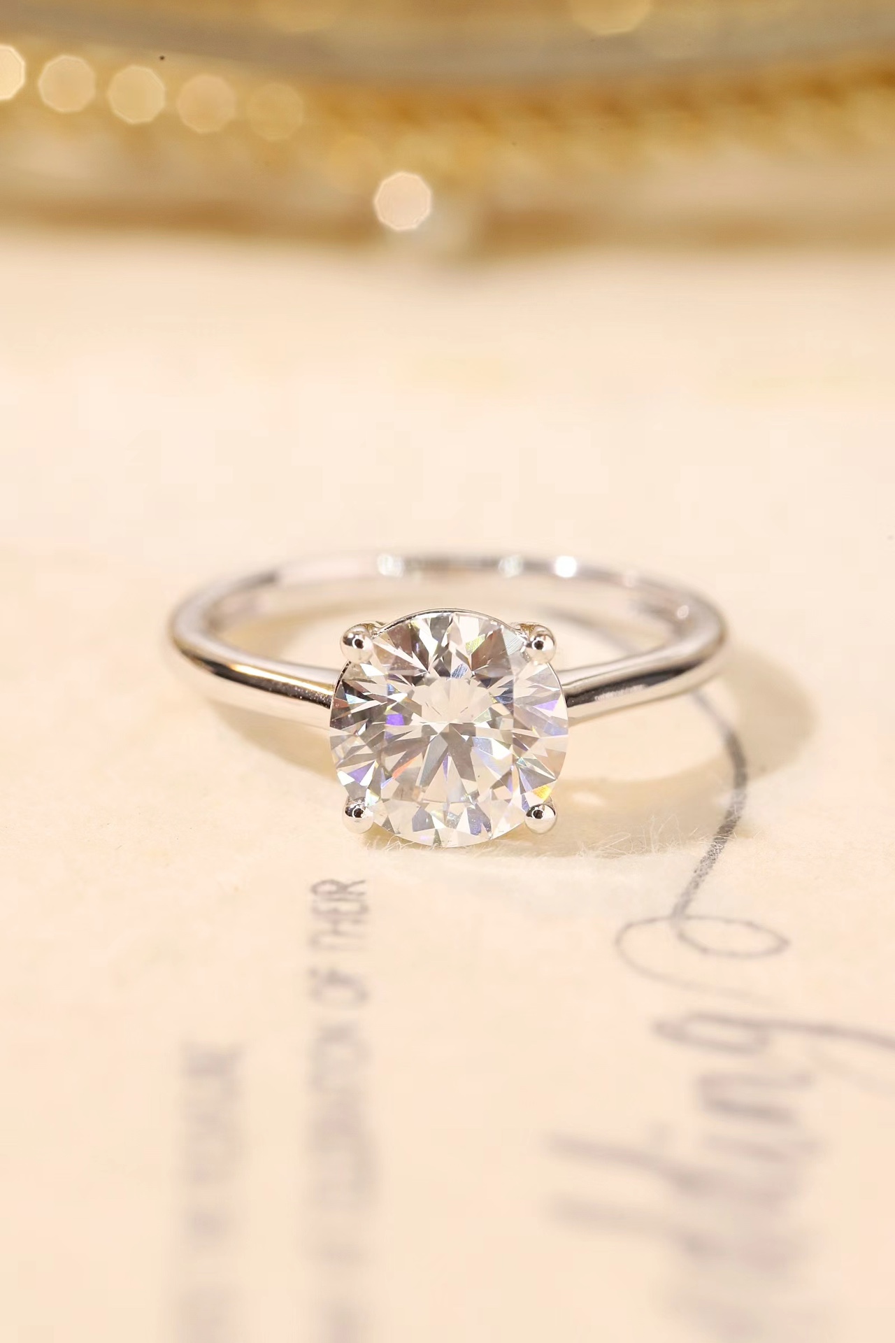 Timeless Elegance · 2ct Round Cut Lab Grown Diamond Ring | D-R4934