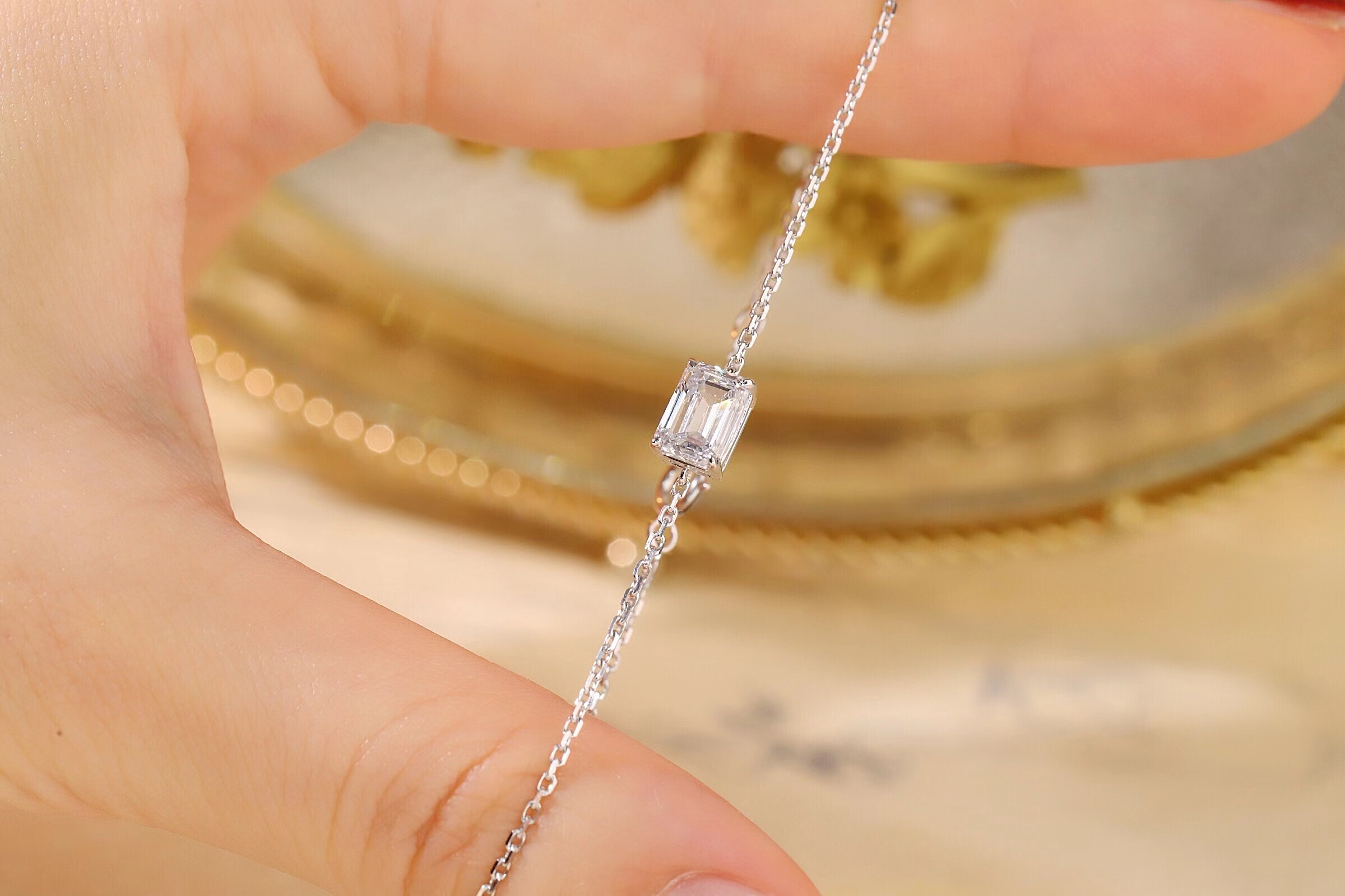 1-carat emerald-cut lab-grown diamond bracelet Z-HL-B5226