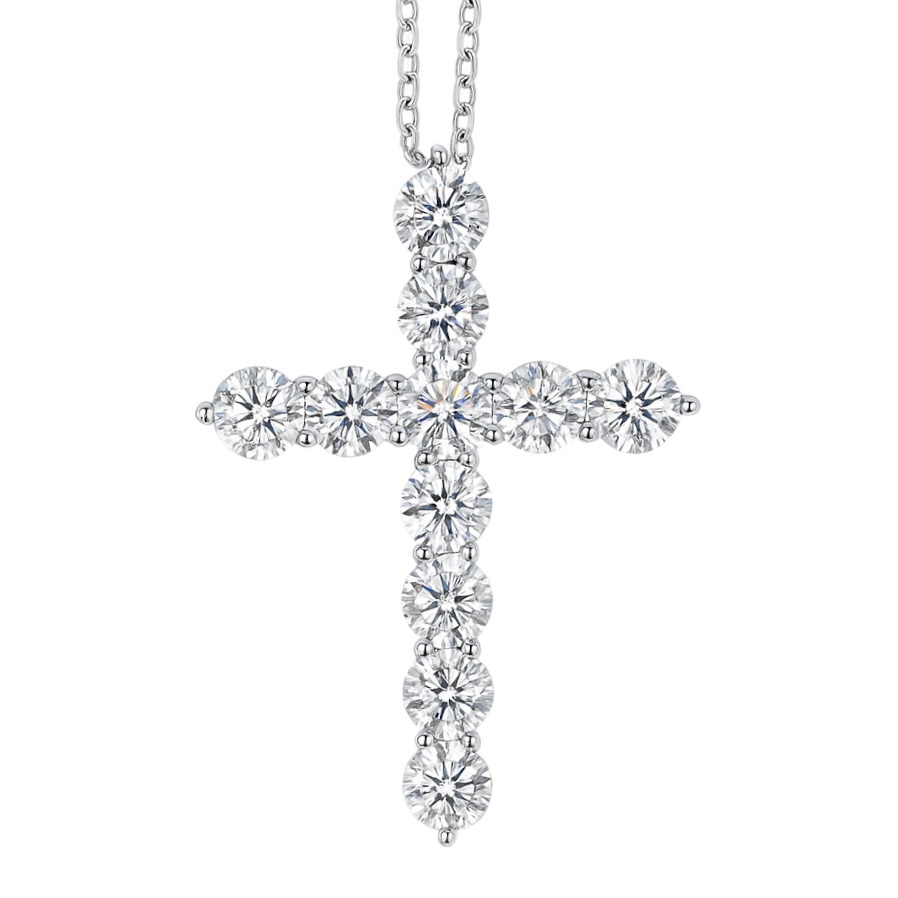 Faith & Light · 1ct Lab Grown Diamond Cross Necklace | HL-P1372-1