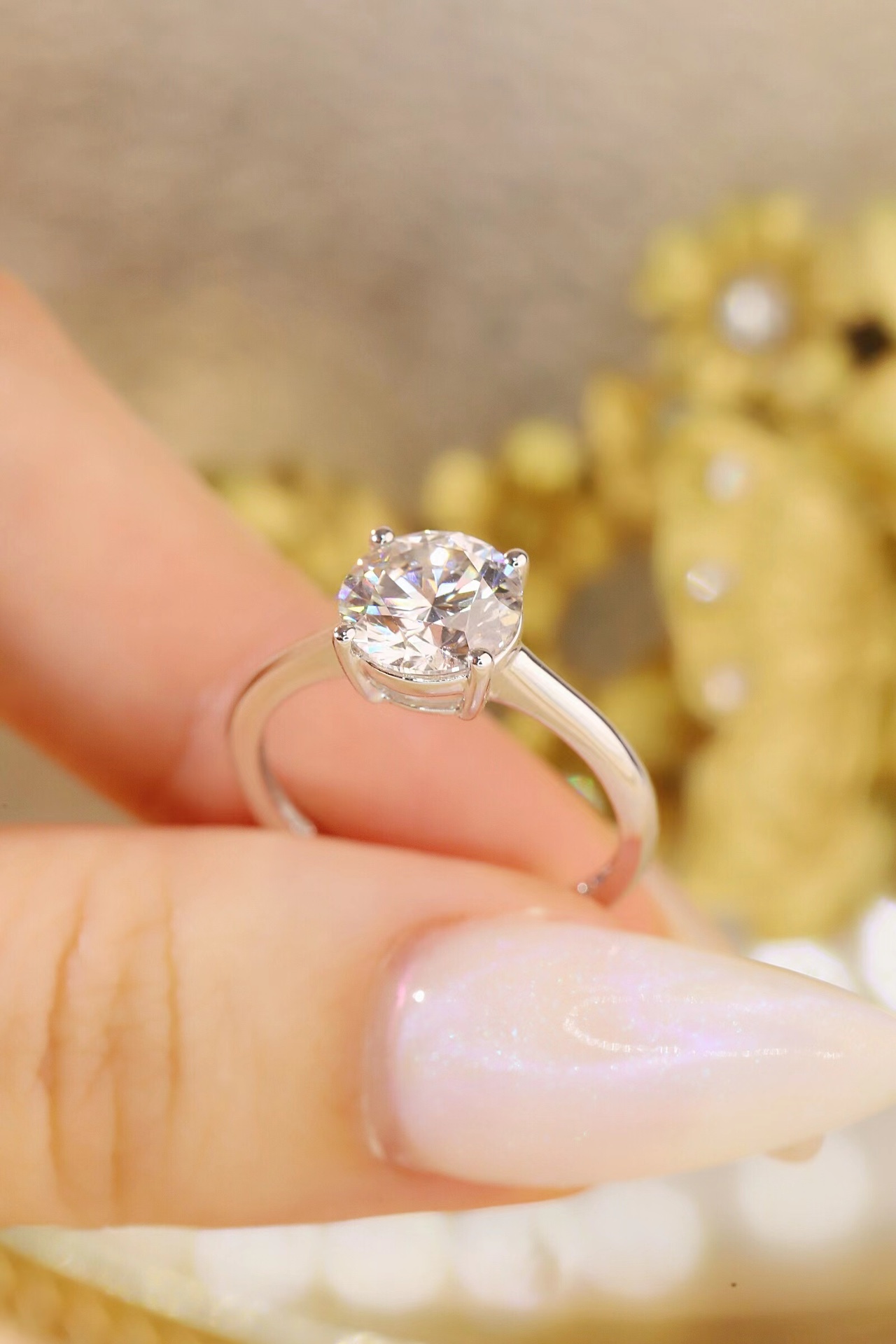 Timeless Elegance · 2ct Round Cut Lab Grown Diamond Ring | D-R4934