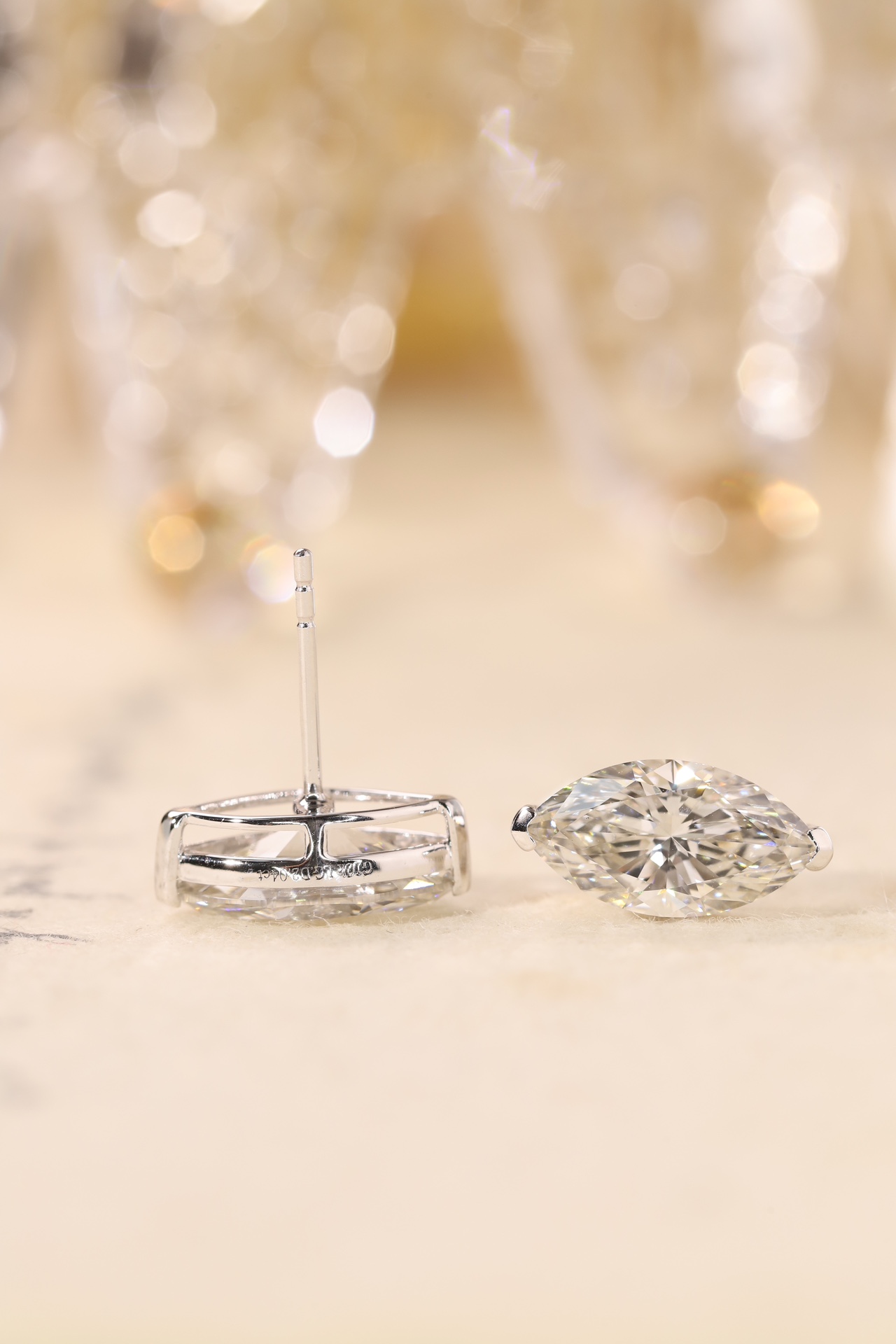 Elegant Radiance · 4ct Marquise Cut Corner Set Lab Grown Diamond Earrings | Z-HL-E5258