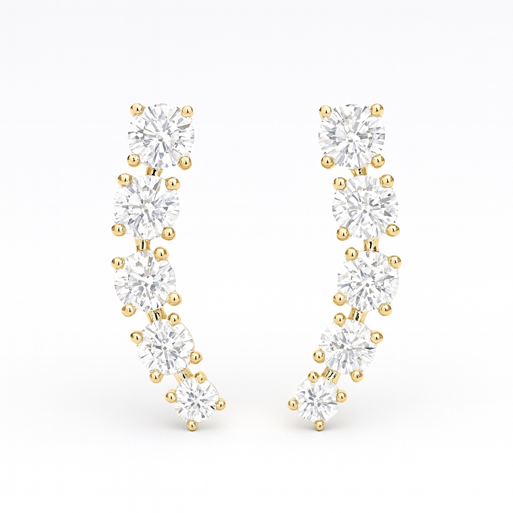 Smile Elegance · 1.8ct Lab Grown Diamond Gradient Stud Earrings | D-EL2386-1