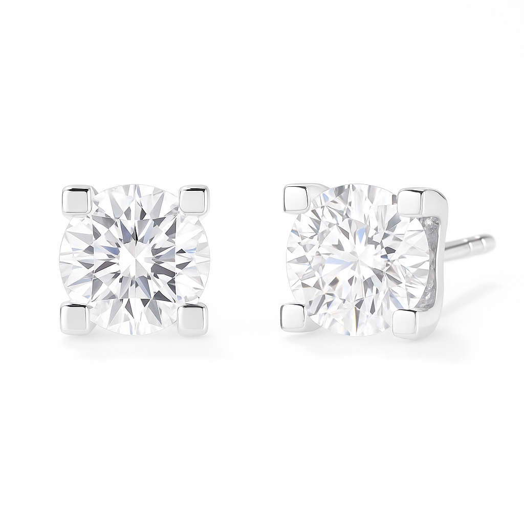 Power & Grace · 4ct Lab Grown Diamond Bull Head Stud Earrings | Z-HL-E4685-1