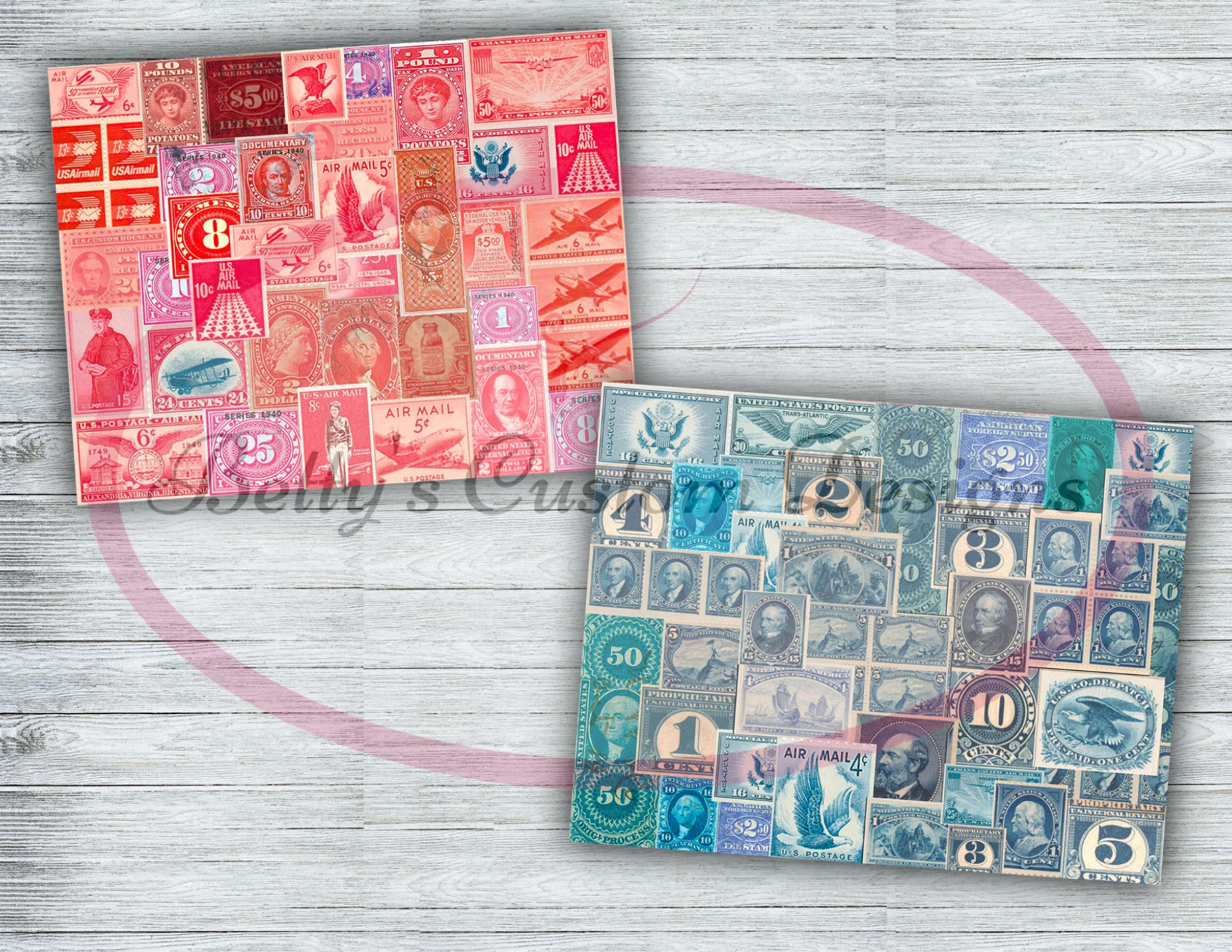 All Things Postal - Junk Journal Kit - Digital Paper Prints - Scrapbook - Vintage Books - Ephemera - Antique Paper - Journal Pages
