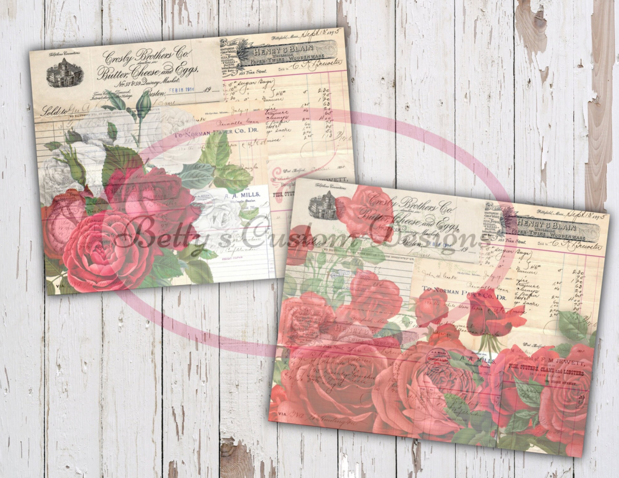 Crimson Glory Junk Journal Kit - Digital Paper Prints - Scrapbook - Vintage Books - Ephemera - Antique Paper - Journal Pages - Spring