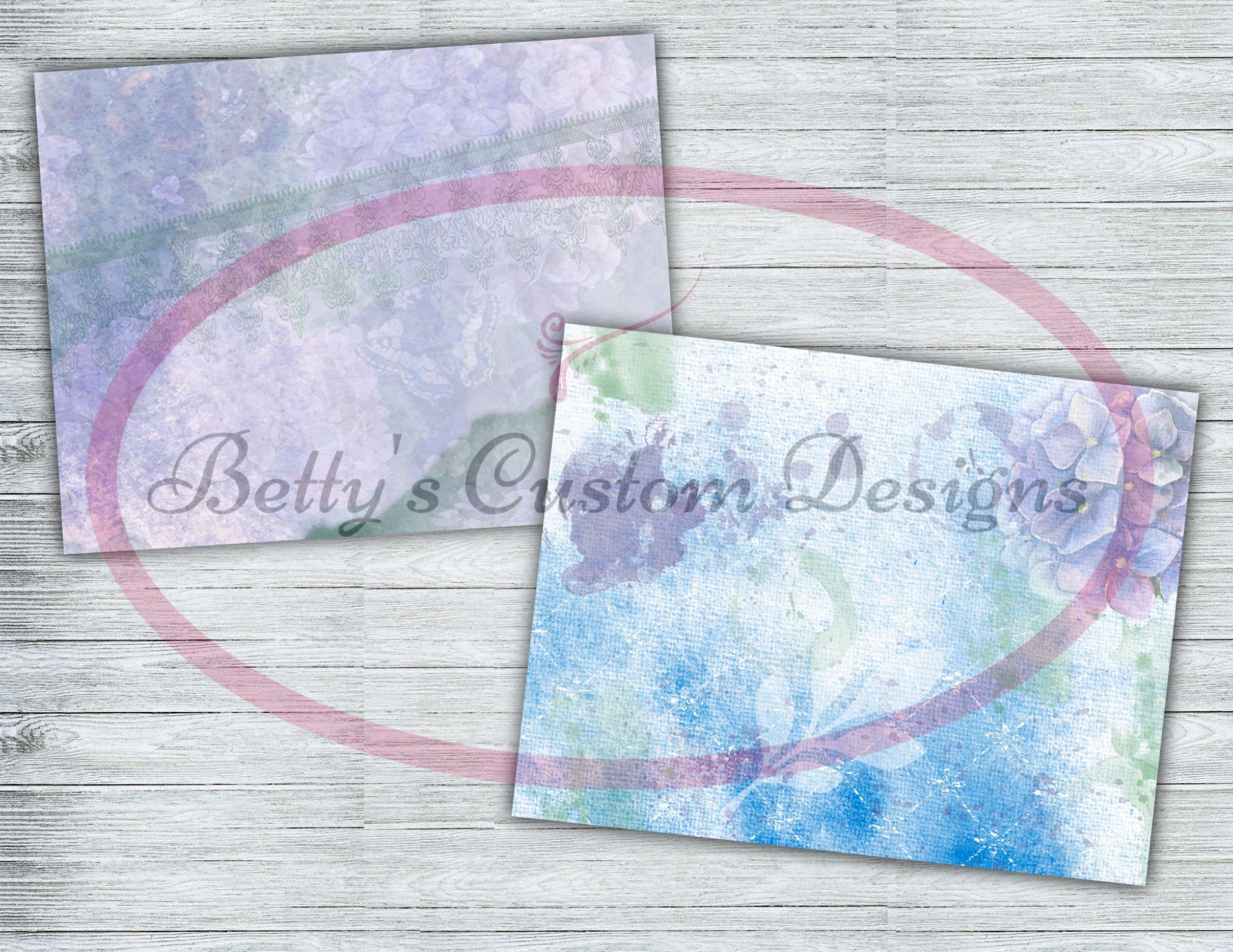 Hortensia Junk Journal Kit - Digital Paper Prints - Scrapbook - Vintage Books - Ephemera - Antique Paper - Journal Pages - Spring