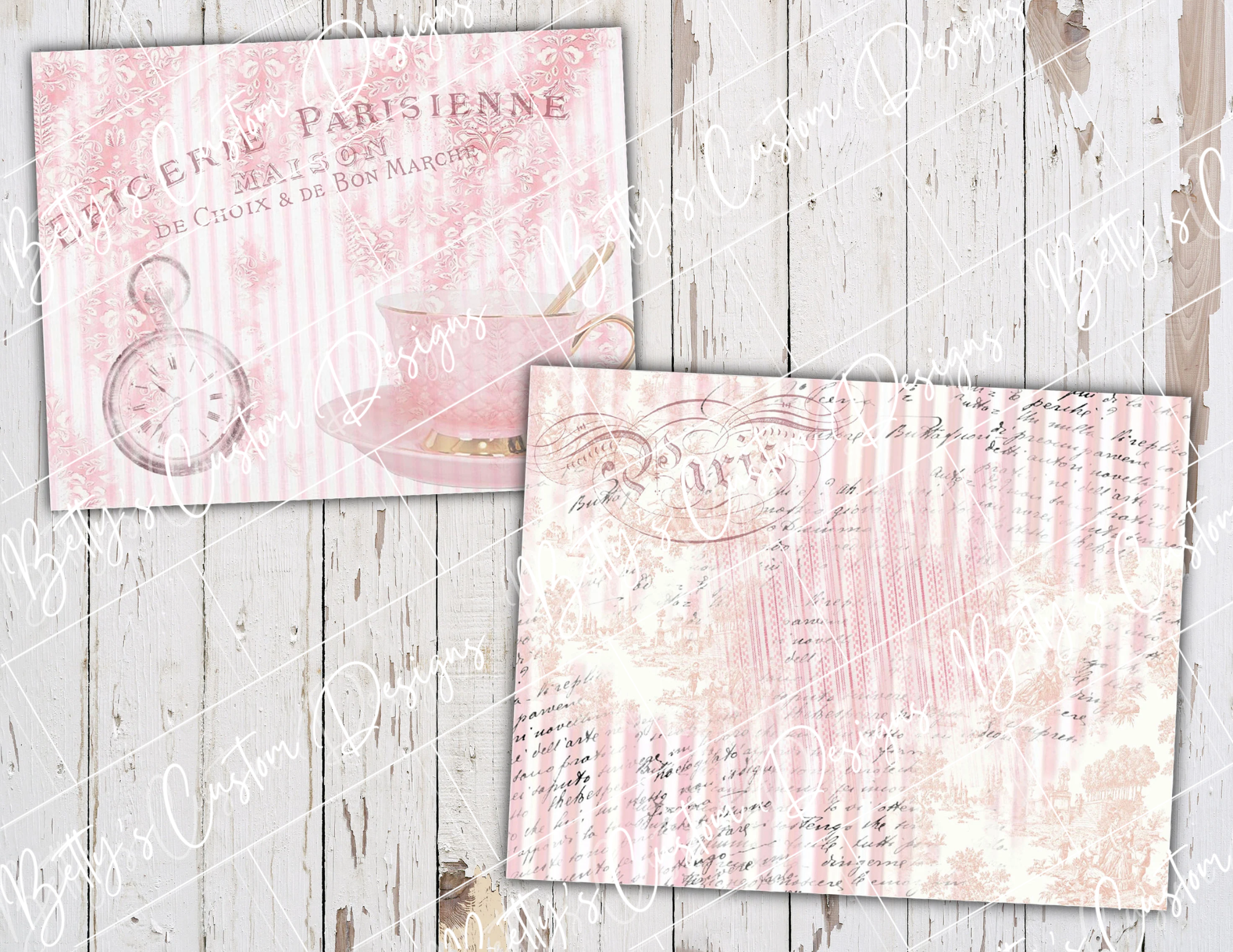Pink Romance - Junk Journal Kit - Digital Paper Prints - Scrapbook - Vintage Books - Ephemera - Antique Paper - Journal Pages