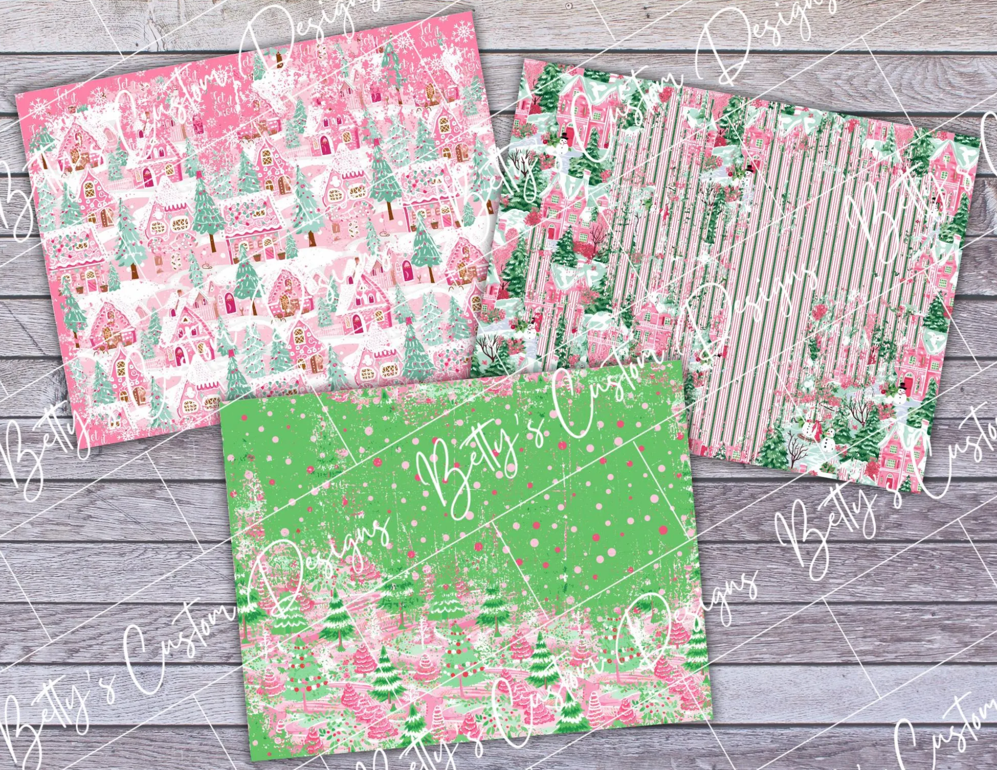 Preppy Christmas Journal Kit - Digital - Printable - Journal Cards - Digital - Bright - Holidays - Collage - Embellishment