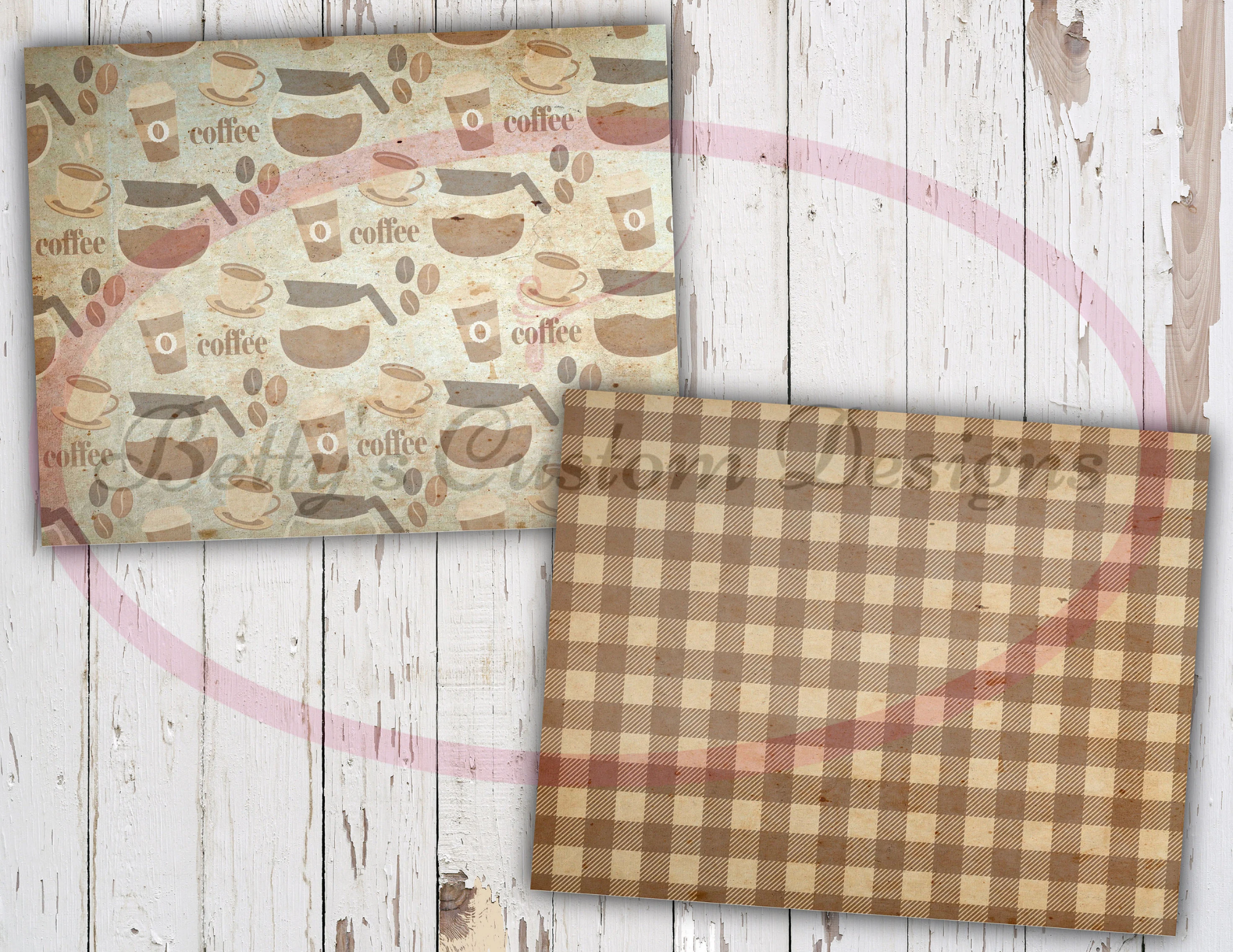 Coffee Designer Paper - Junk Journal Kit - Digital Paper Prints - Scrapbook - Vintage Books - Ephemera Pack - Antique Paper - Journal Pages