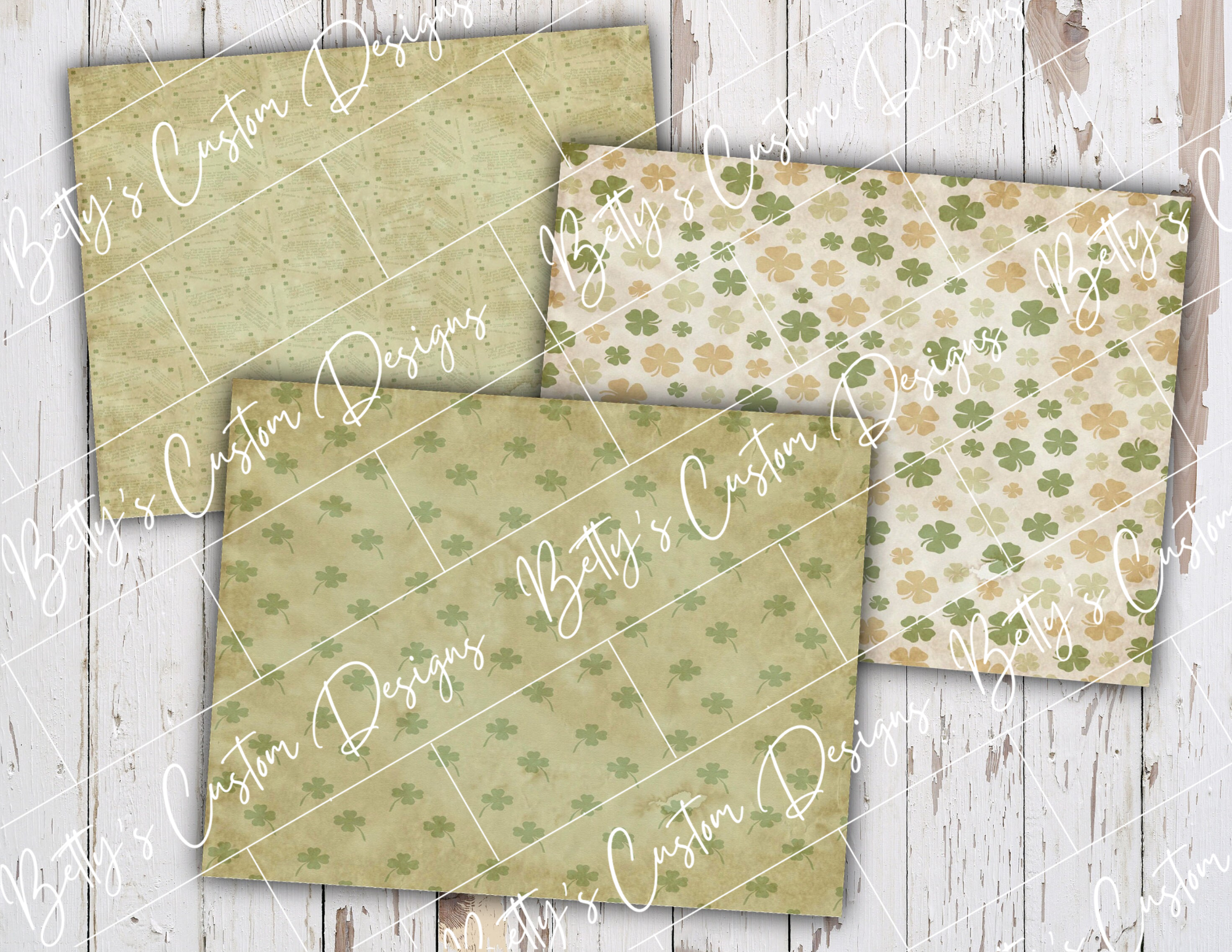 Lucky Charm - Junk Journal Kit - Digital Paper Prints - Scrapbook - Vintage Books - Ephemera - Antique Paper - Journal Pages