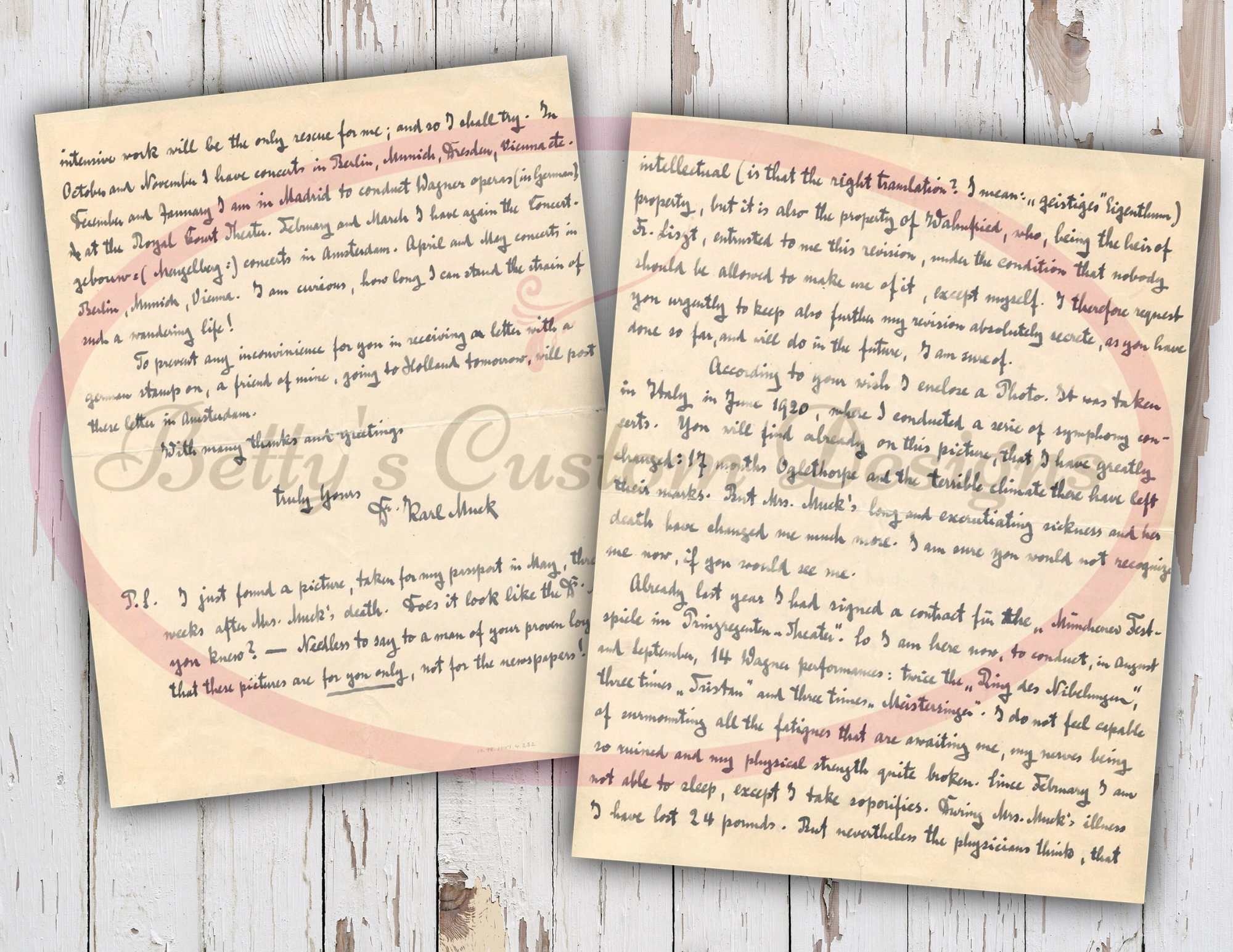 Vintage Script Letters Backgrounds - Set 3 - Digital Paper Prints - Scrapbook - Vintage Books - Ephemera - Paper - Journal Pages
