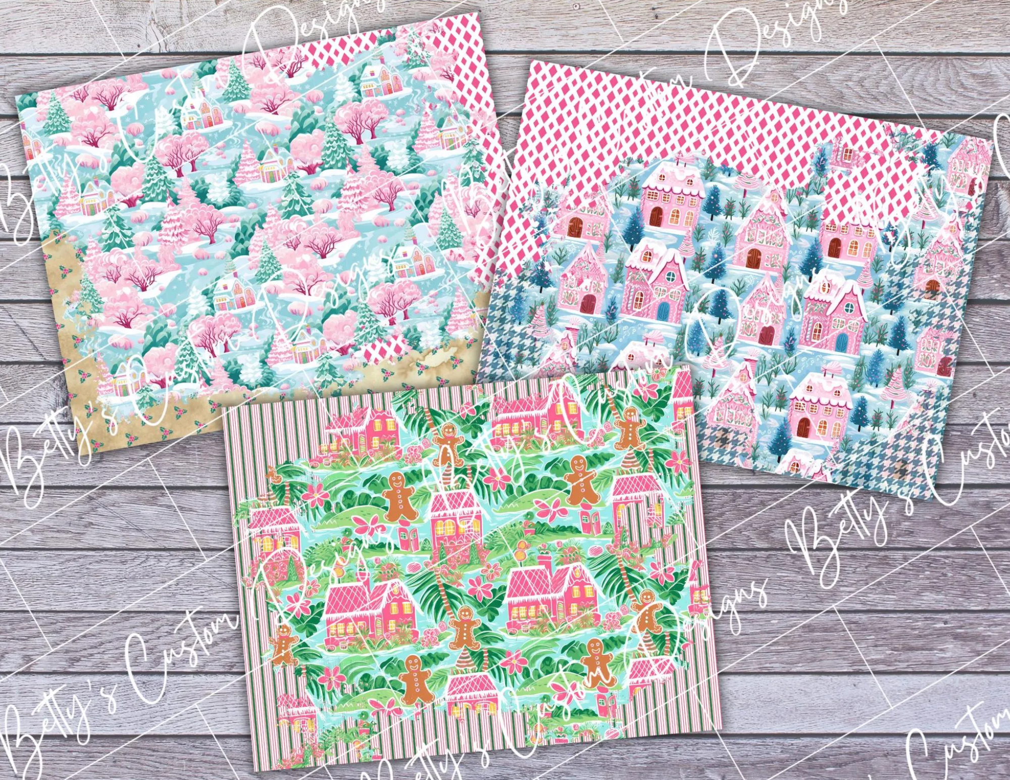 Preppy Christmas Journal Kit - Digital - Printable - Journal Cards - Digital - Bright - Holidays - Collage - Embellishment