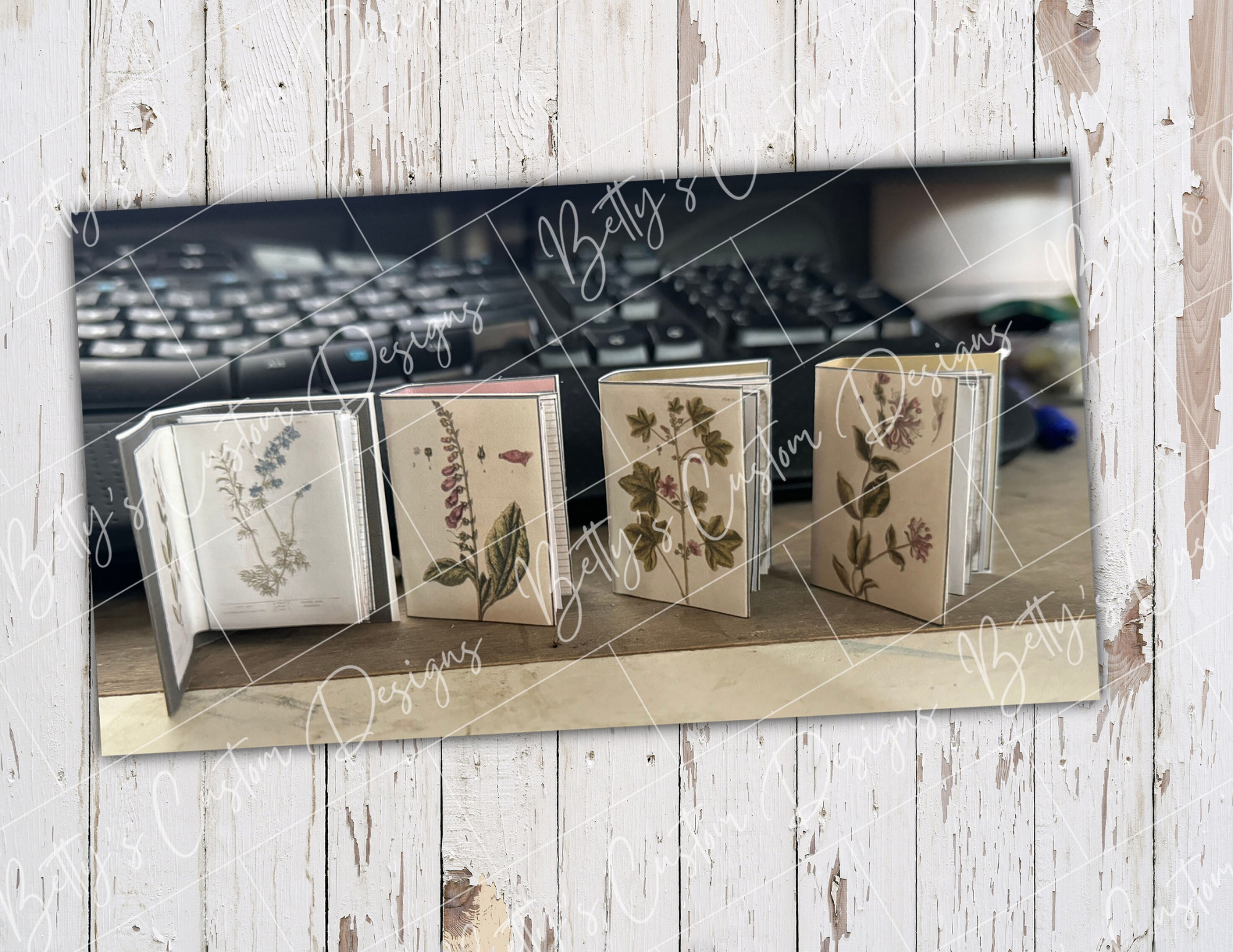 Botanical Slides Mini Books - Mini Journal - Mini Book - Digital - Printable - Vintage - Ephemera - Scrapbook - Planner - Miniature -
