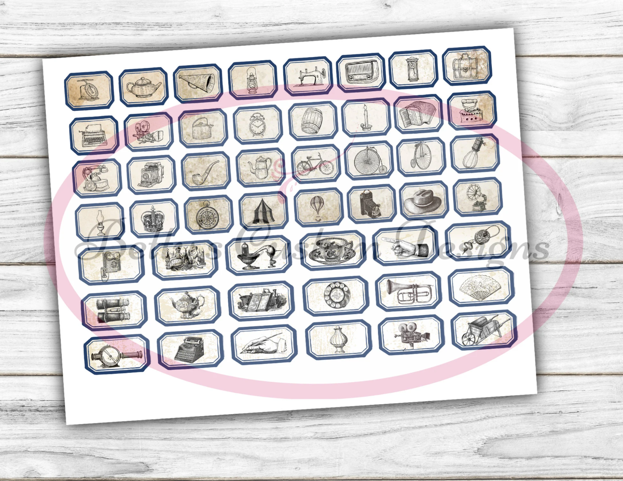 Vintage Labels 2 - objects - Phrases - Typewriter Font - Printable - Ephemera - Junk Journal Label - Phrases - Journal Phrases