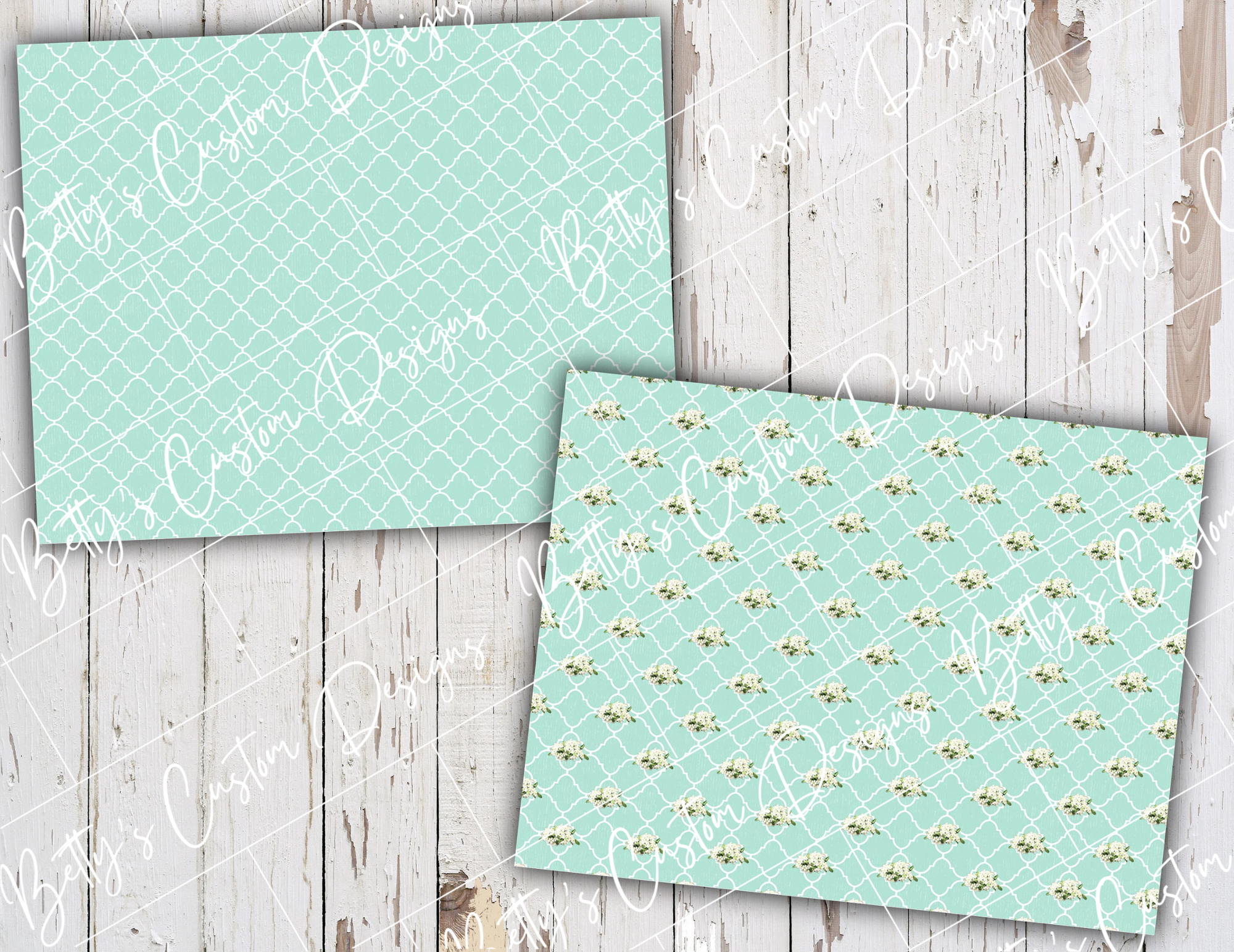 Shabby Aqua Junk Journal Kit - Digital Paper Prints - Scrapbook - Vintage Books - Ephemera - Antique Paper - Journal Pages