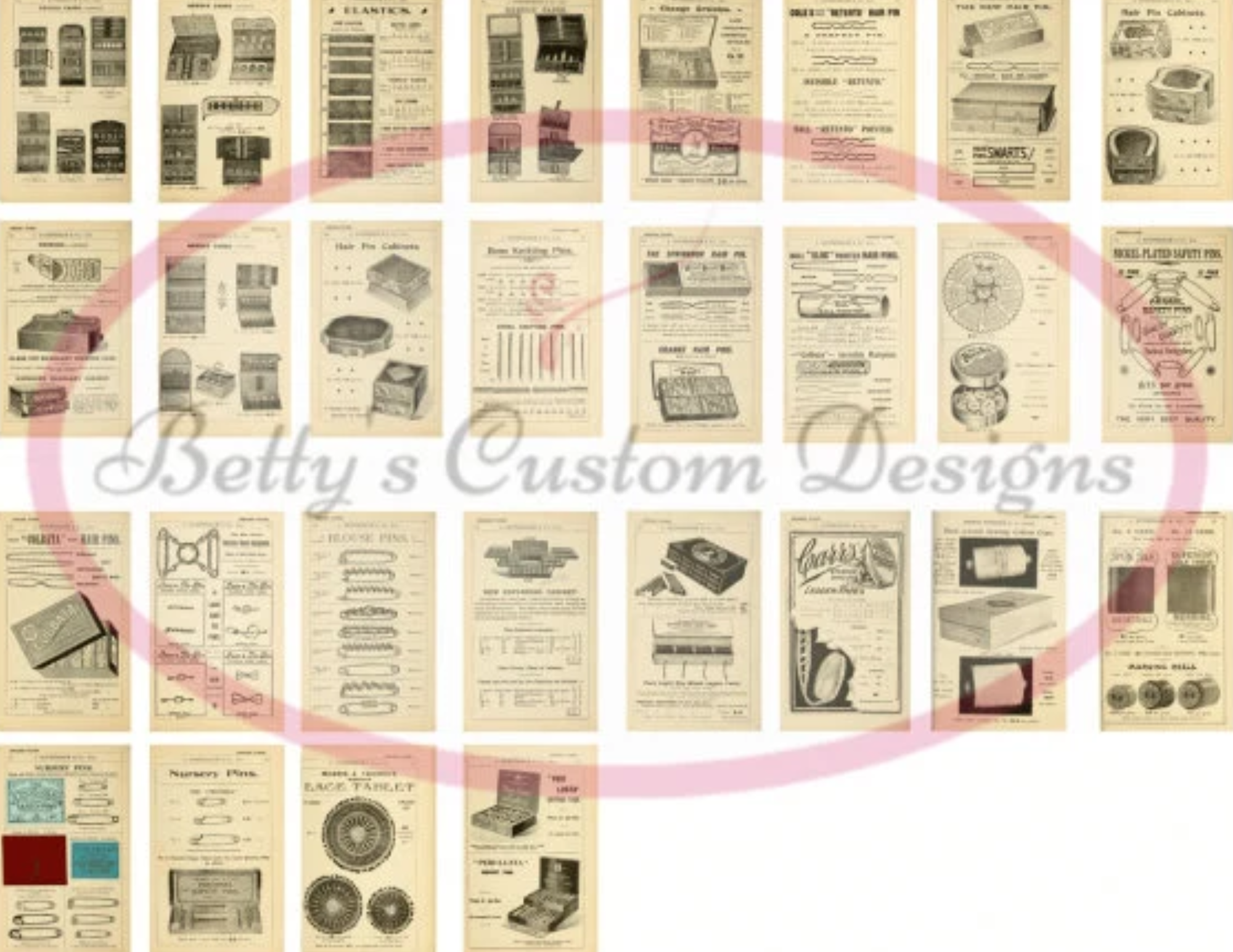 Vintage Ads 1 - ATC - Floral - Roses - Printable - Digital Download - Junk Journal Ephemera - Embellishments - Collage -