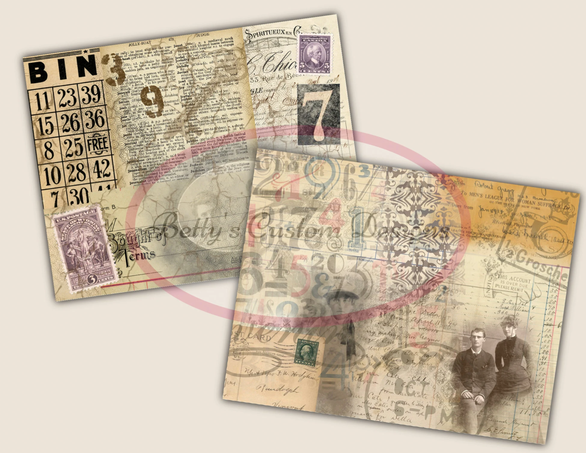 Memories Junk Journal Kit - Digital Paper Prints - Scrapbook - Vintage Books - Ephemera - Antique Paper - Journal Pages - Spring