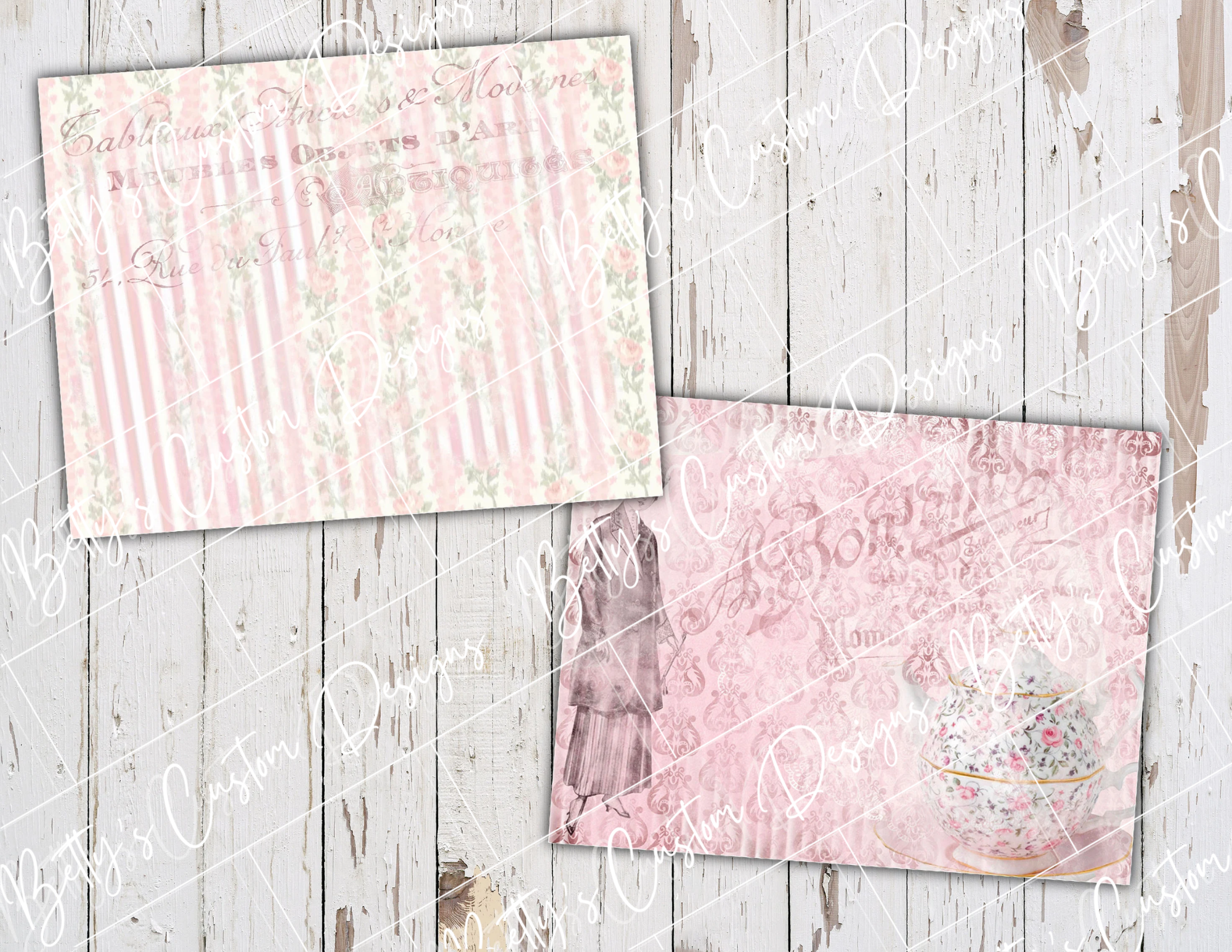Pink Romance - Junk Journal Kit - Digital Paper Prints - Scrapbook - Vintage Books - Ephemera - Antique Paper - Journal Pages