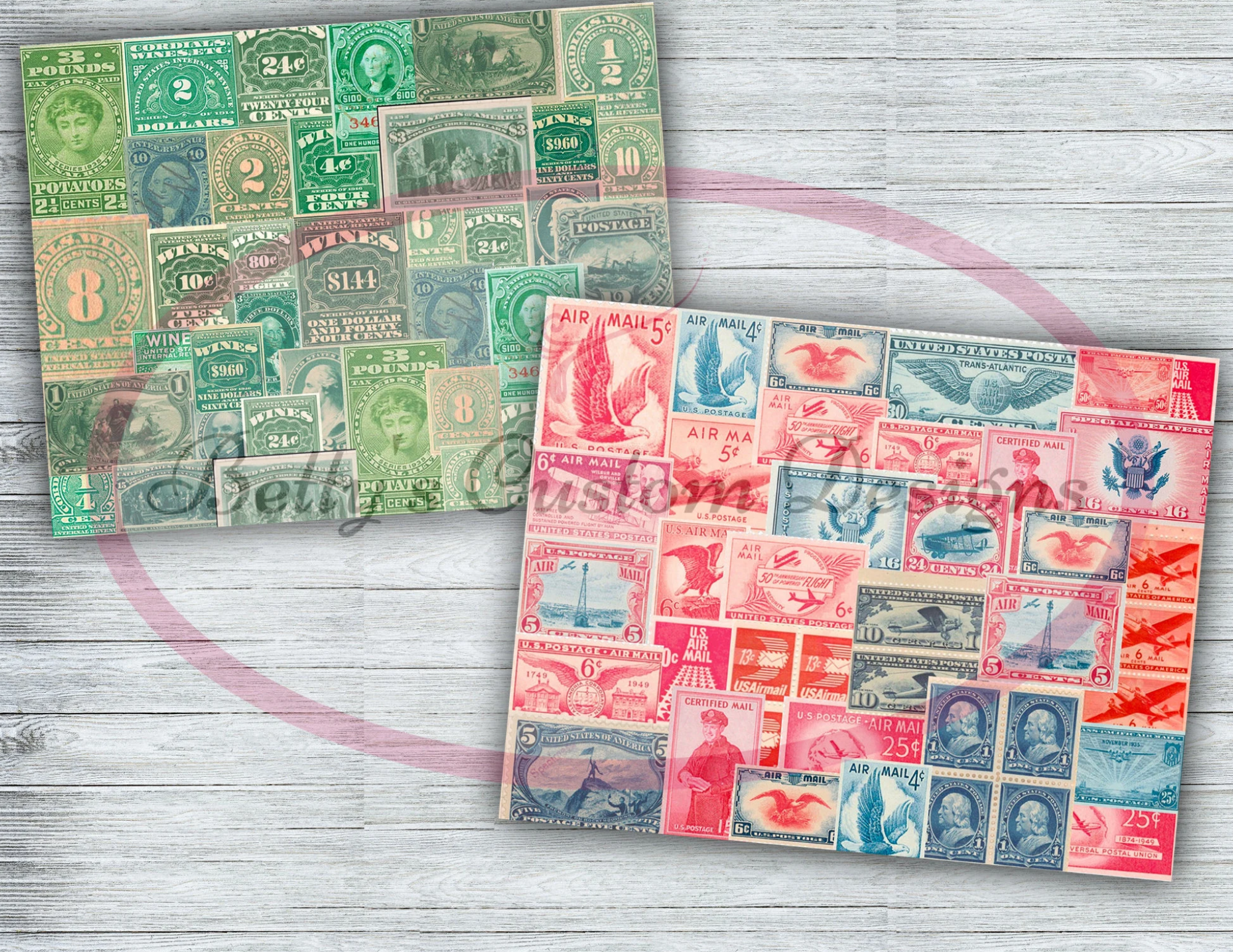 All Things Postal - Junk Journal Kit - Digital Paper Prints - Scrapbook - Vintage Books - Ephemera - Antique Paper - Journal Pages