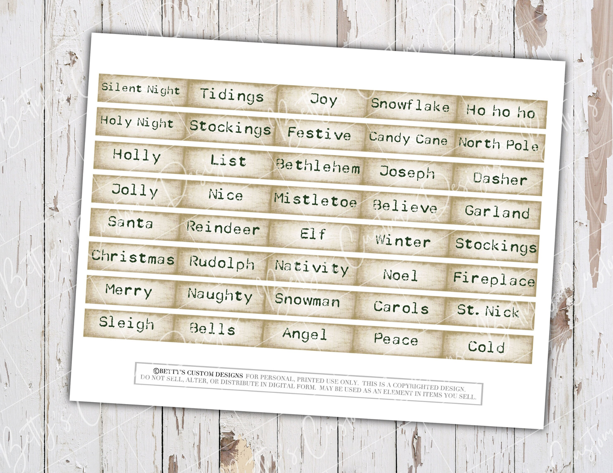 Red & Green Christmas Labels - Junk Journal Ephemera - Digital - Printable - Random Mix - Vintage Labels - Printable Labels