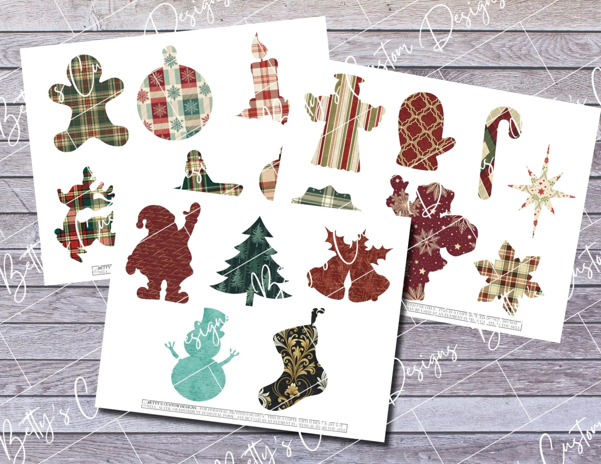 Christmas Frame Ornaments | Canva Frame Bundle | Drag & Drop Photo | Junk Journal | Scrapbook | Ephemera