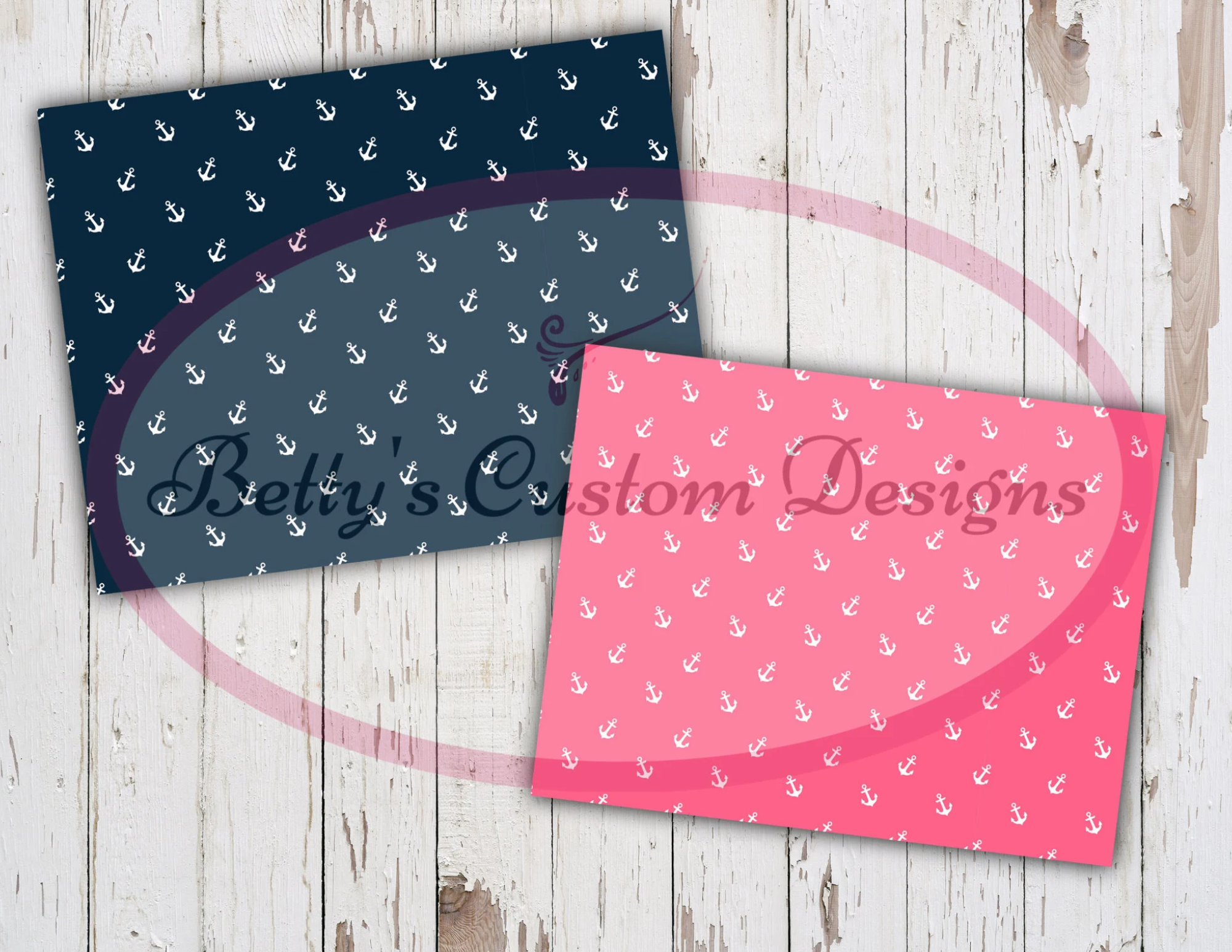 Pink  & Blue Nautical Junk Journal Kit - Digital Paper Prints - Scrapbook - Vintage Books - Ephemera - Paper - Journal Pages