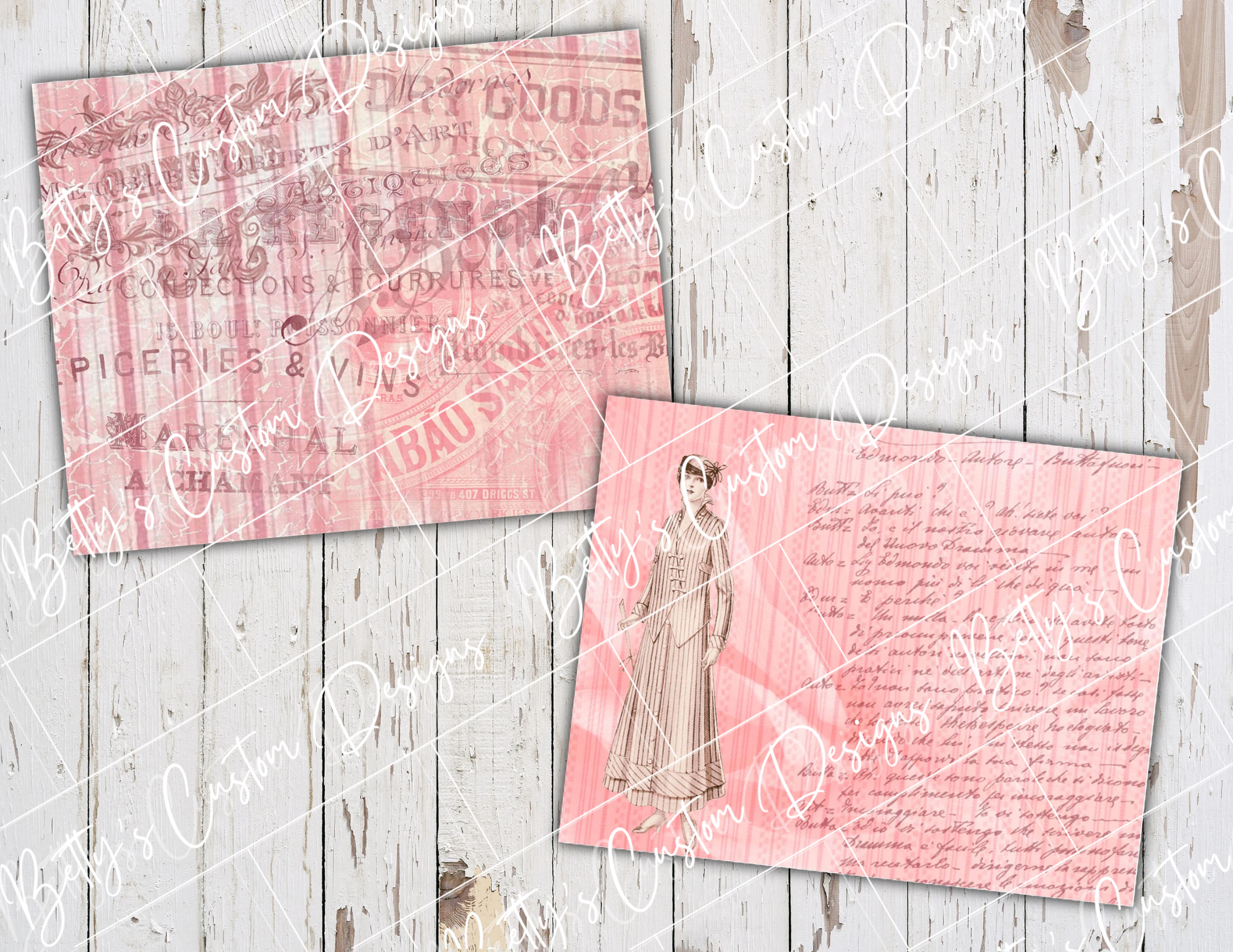 Pink Romance - Junk Journal Kit - Digital Paper Prints - Scrapbook - Vintage Books - Ephemera - Antique Paper - Journal Pages