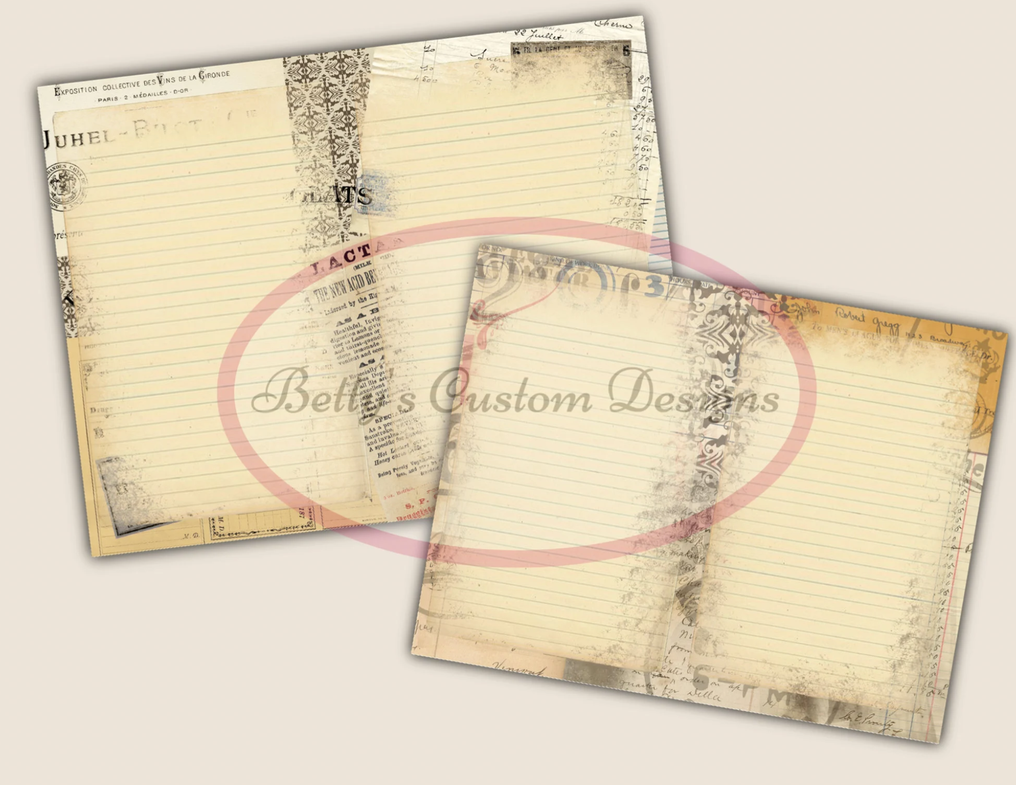 Memories Junk Journal Kit - Digital Paper Prints - Scrapbook - Vintage Books - Ephemera - Antique Paper - Journal Pages - Spring