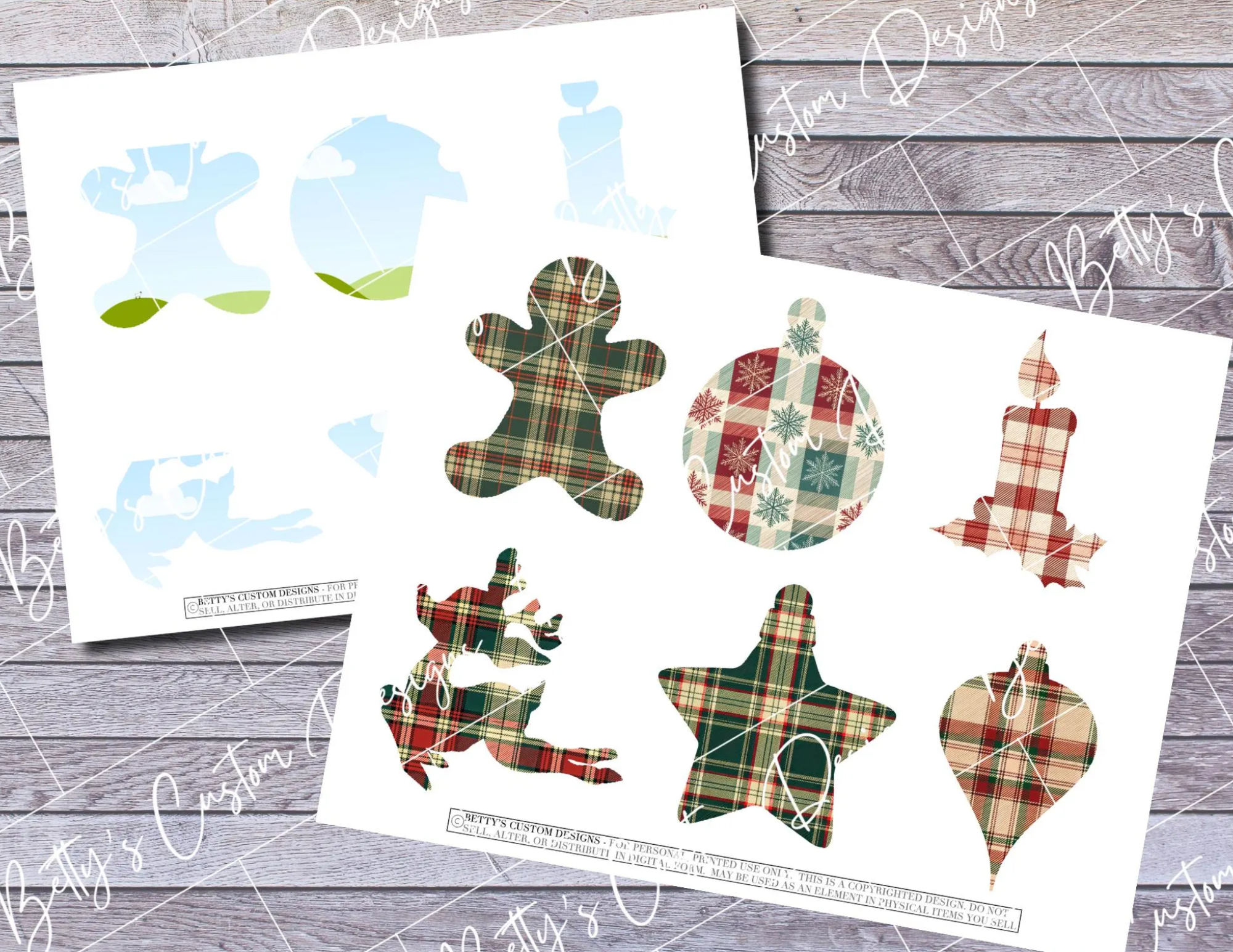 Christmas Frame Ornaments | Canva Frame Bundle | Drag & Drop Photo | Junk Journal | Scrapbook | Ephemera