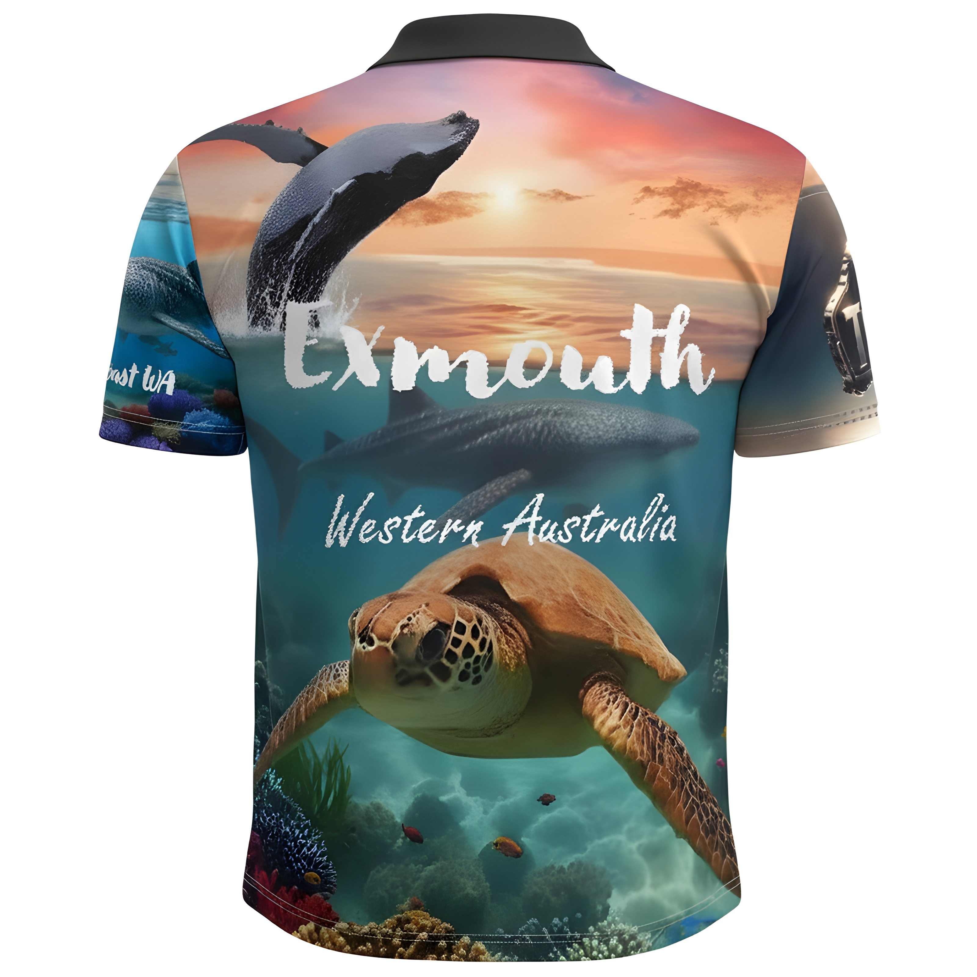 Exmouth Western Australia Ocean Wildlife Polo Shirt