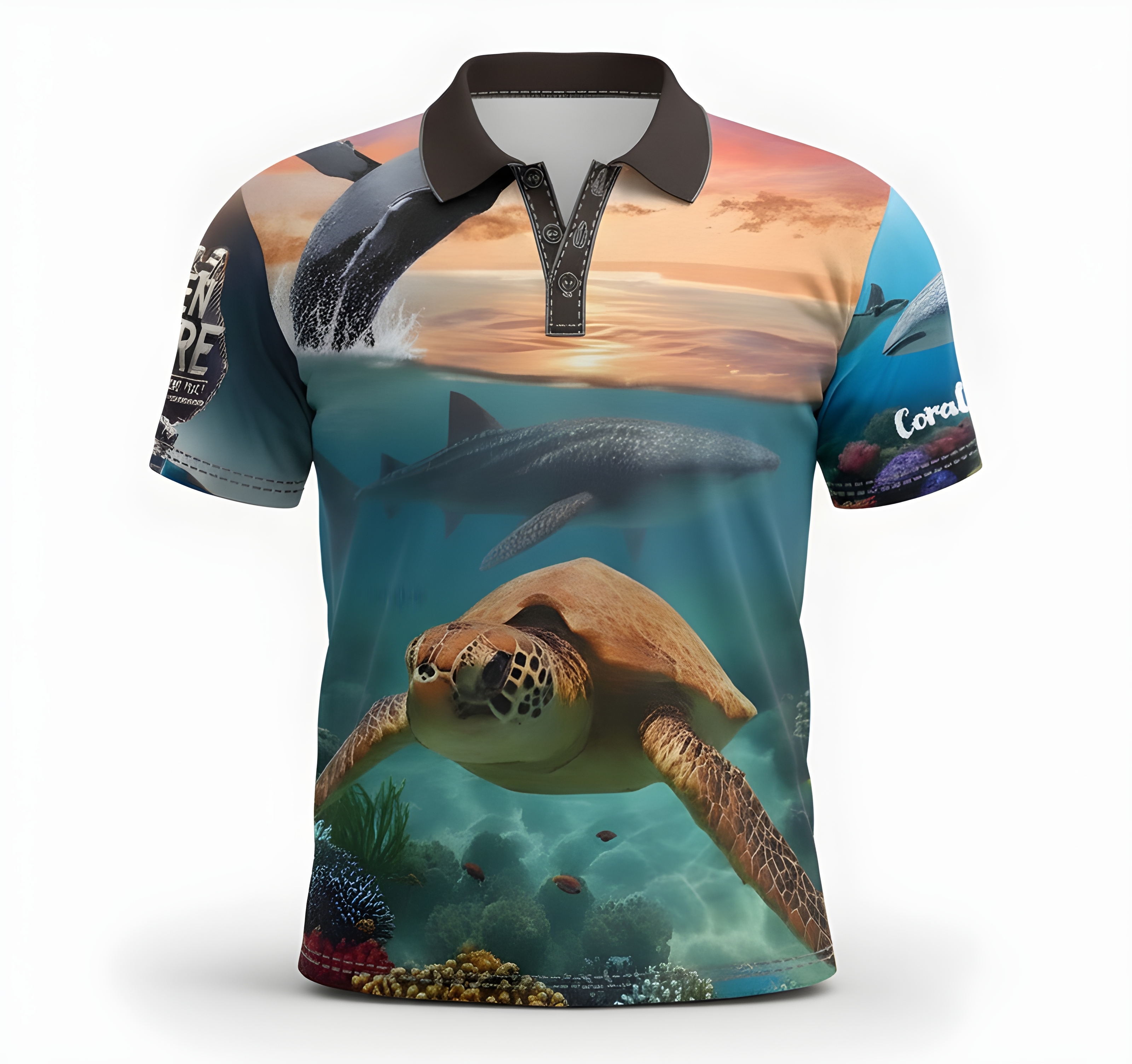 Exmouth Western Australia Ocean Wildlife Polo Shirt