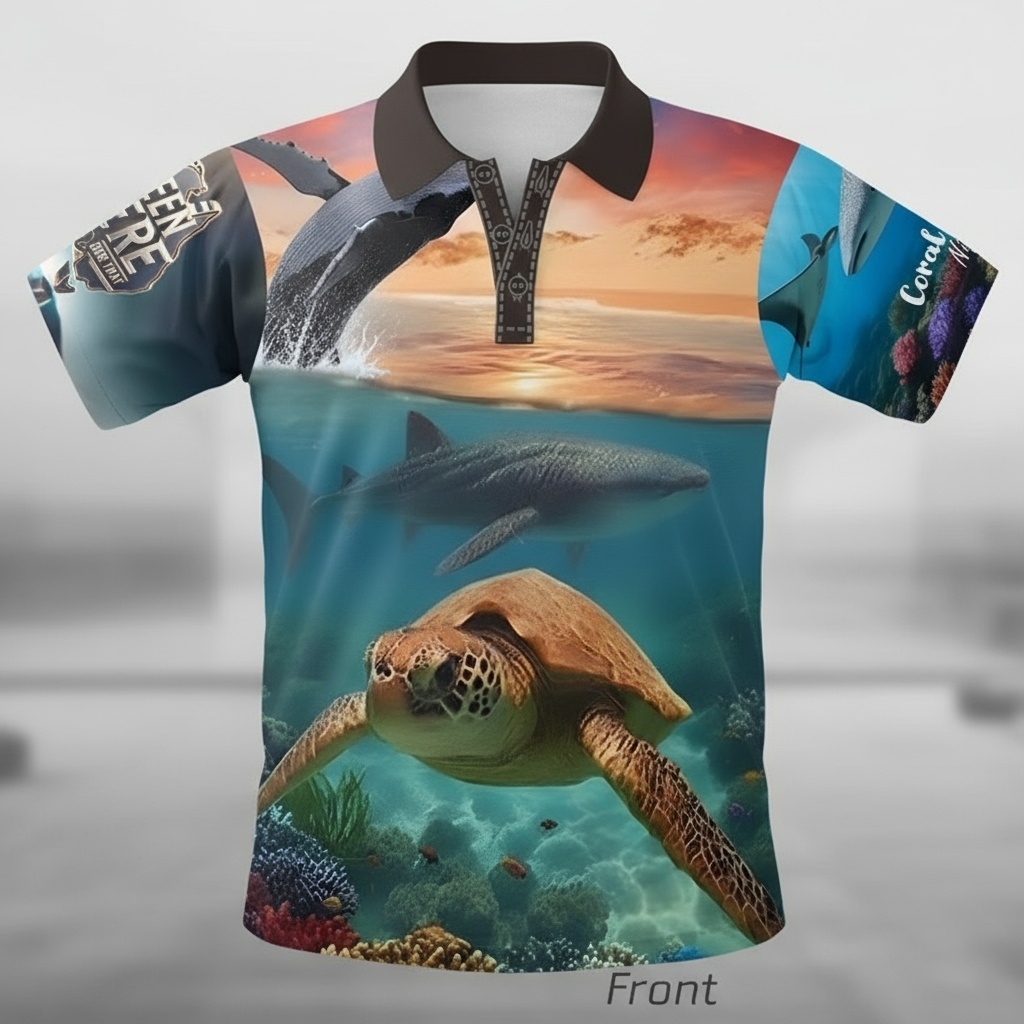 Exmouth Western Australia Ocean Wildlife Polo Shirt