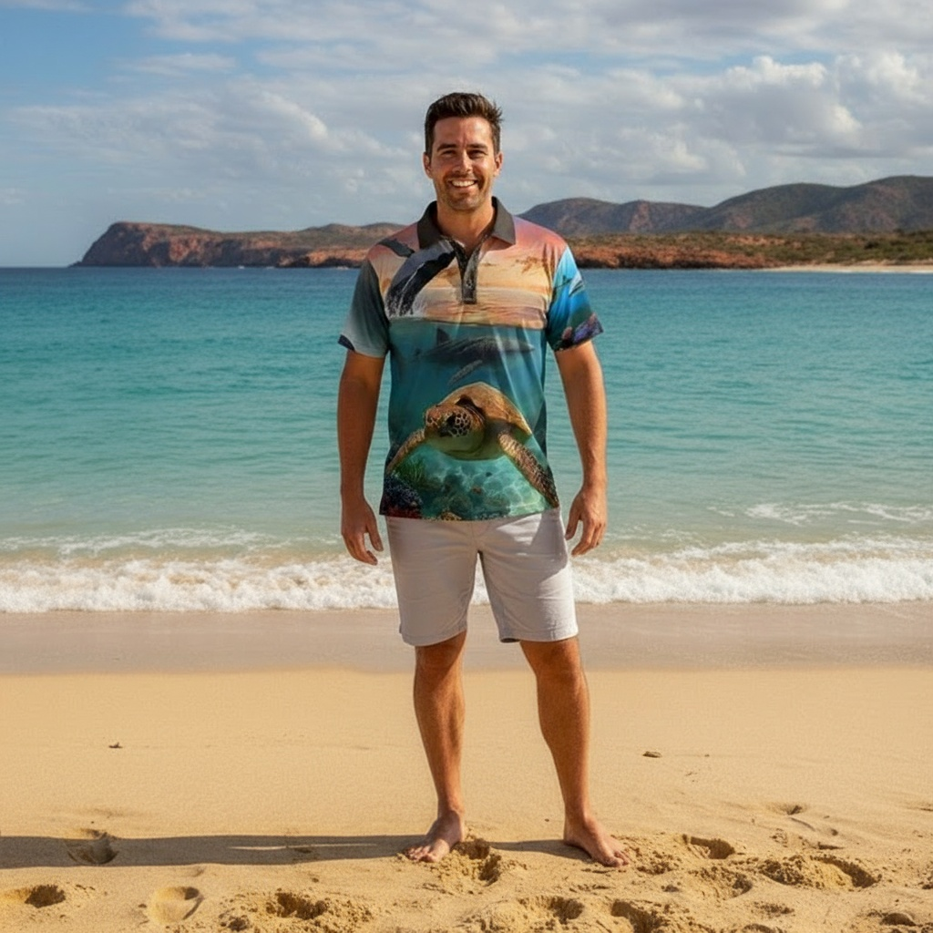 Exmouth Western Australia Ocean Wildlife Polo Shirt