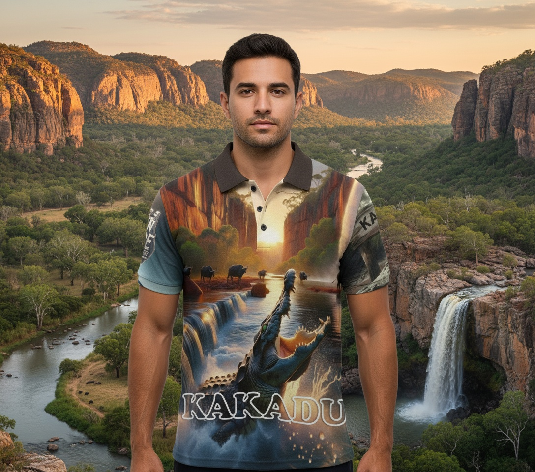 Kakadu National Park short sleeved polo shirt