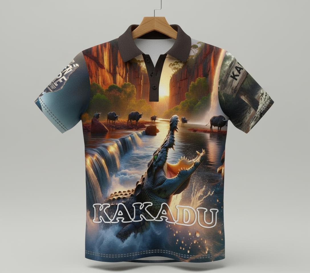 Kakadu National Park short sleeved polo shirt