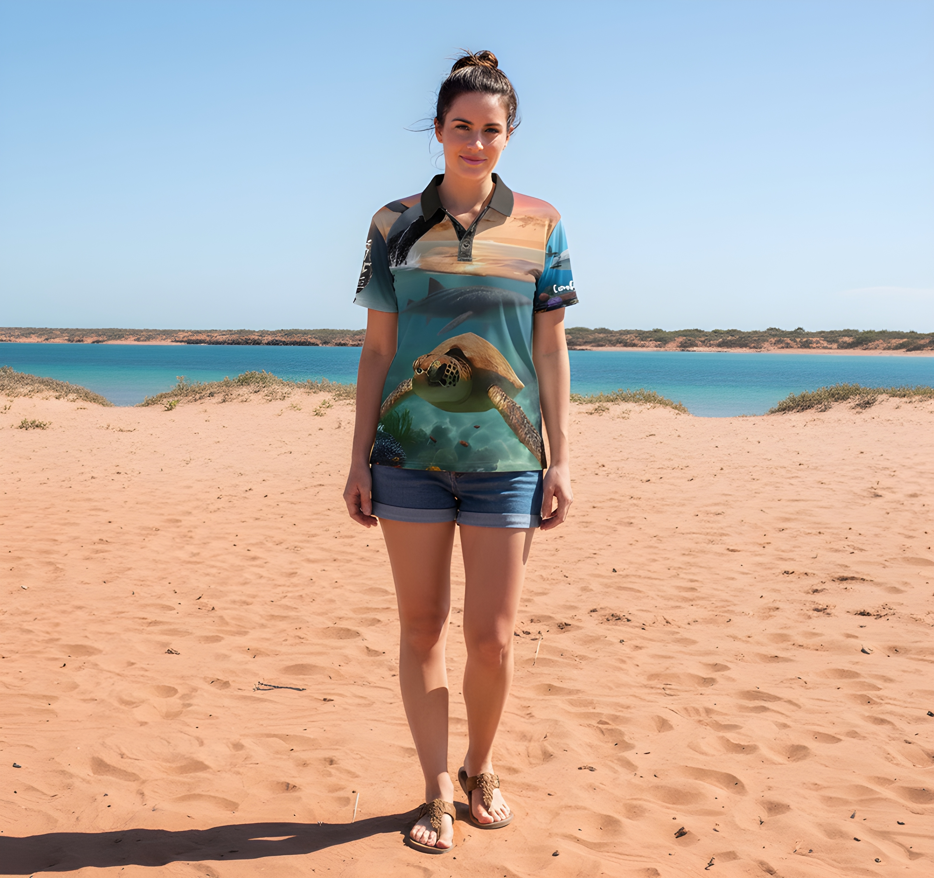 Exmouth Western Australia Ocean Wildlife Polo Shirt